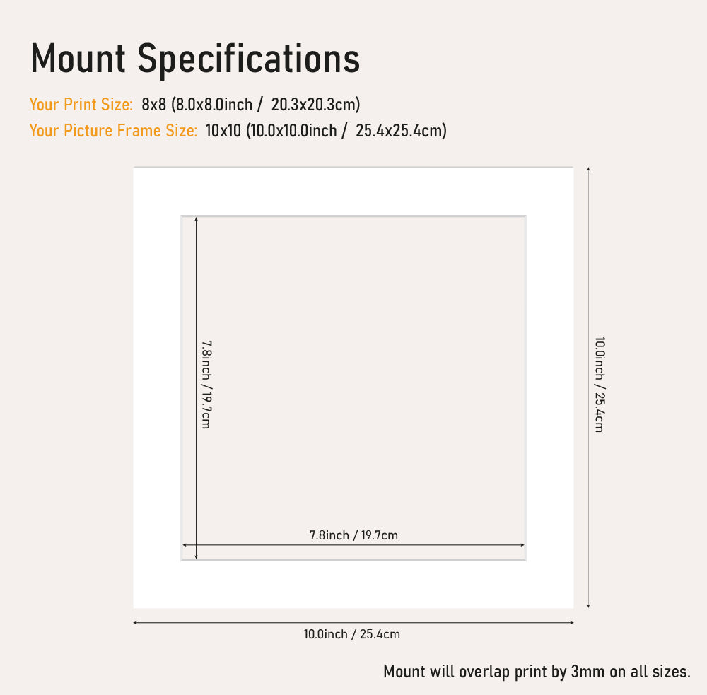 White Picture Mounts for Photo Frames – All Sizes Available – Acid-Free, UK Made