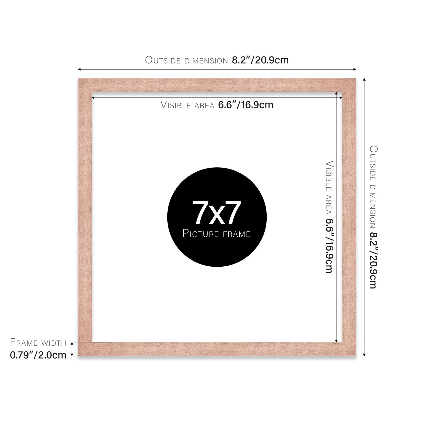 Rose Gold 7x7" bulk frames for resale