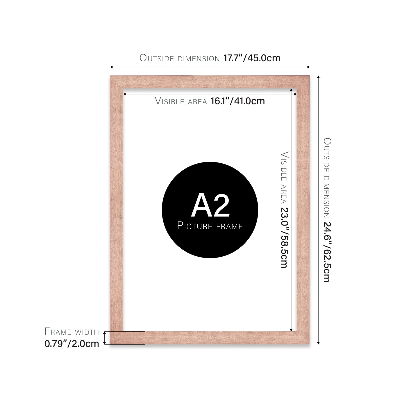 Rose Gold A2 Polcore frame bulk buy