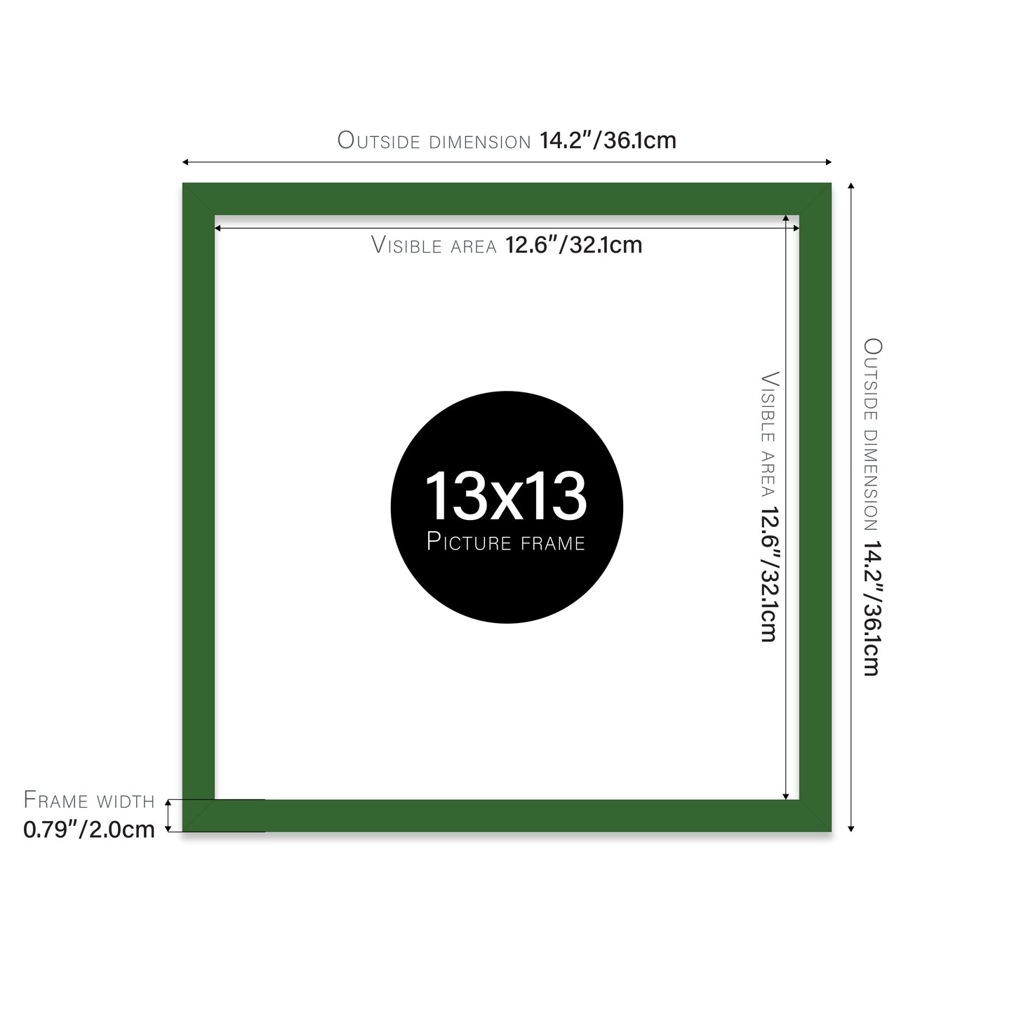 Green 13x13" Picture Frame b2b