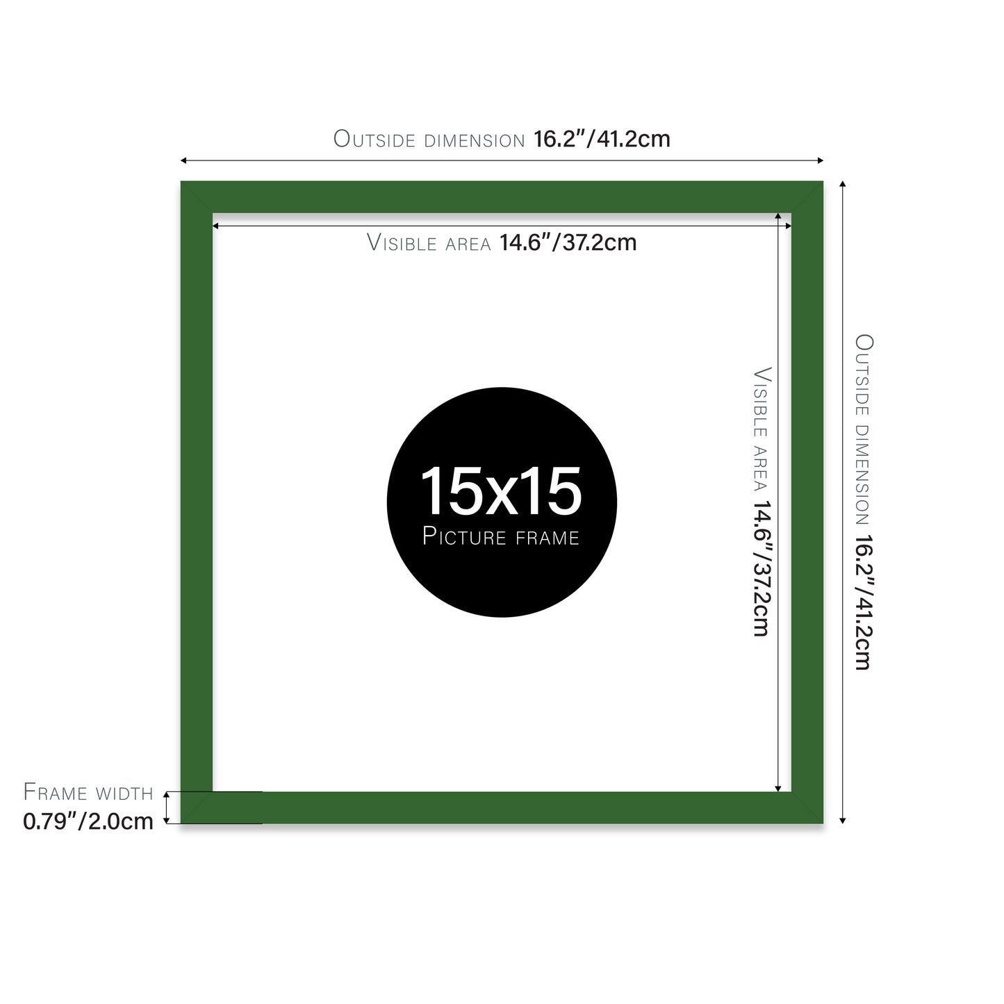 Green 15x15" Picture Frame b2b
