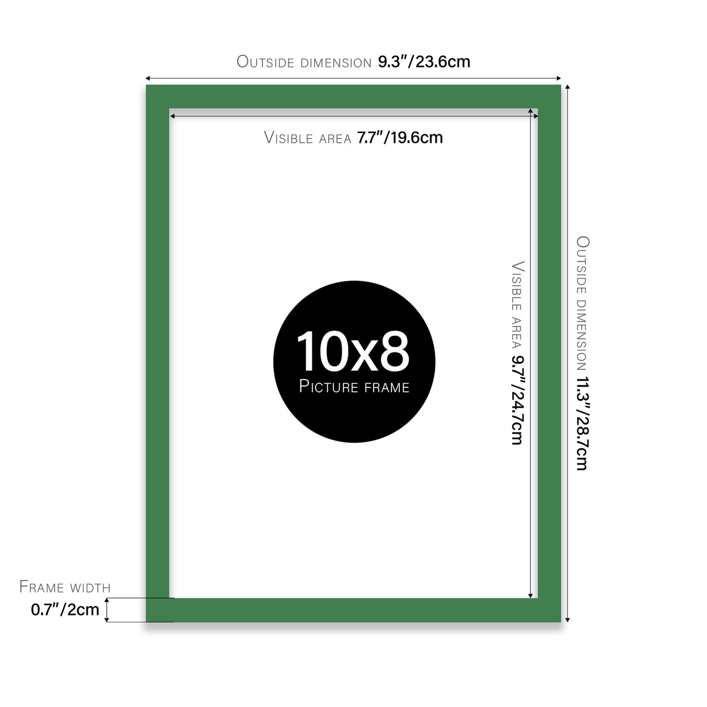 Green 10x8" bulk frames for resale