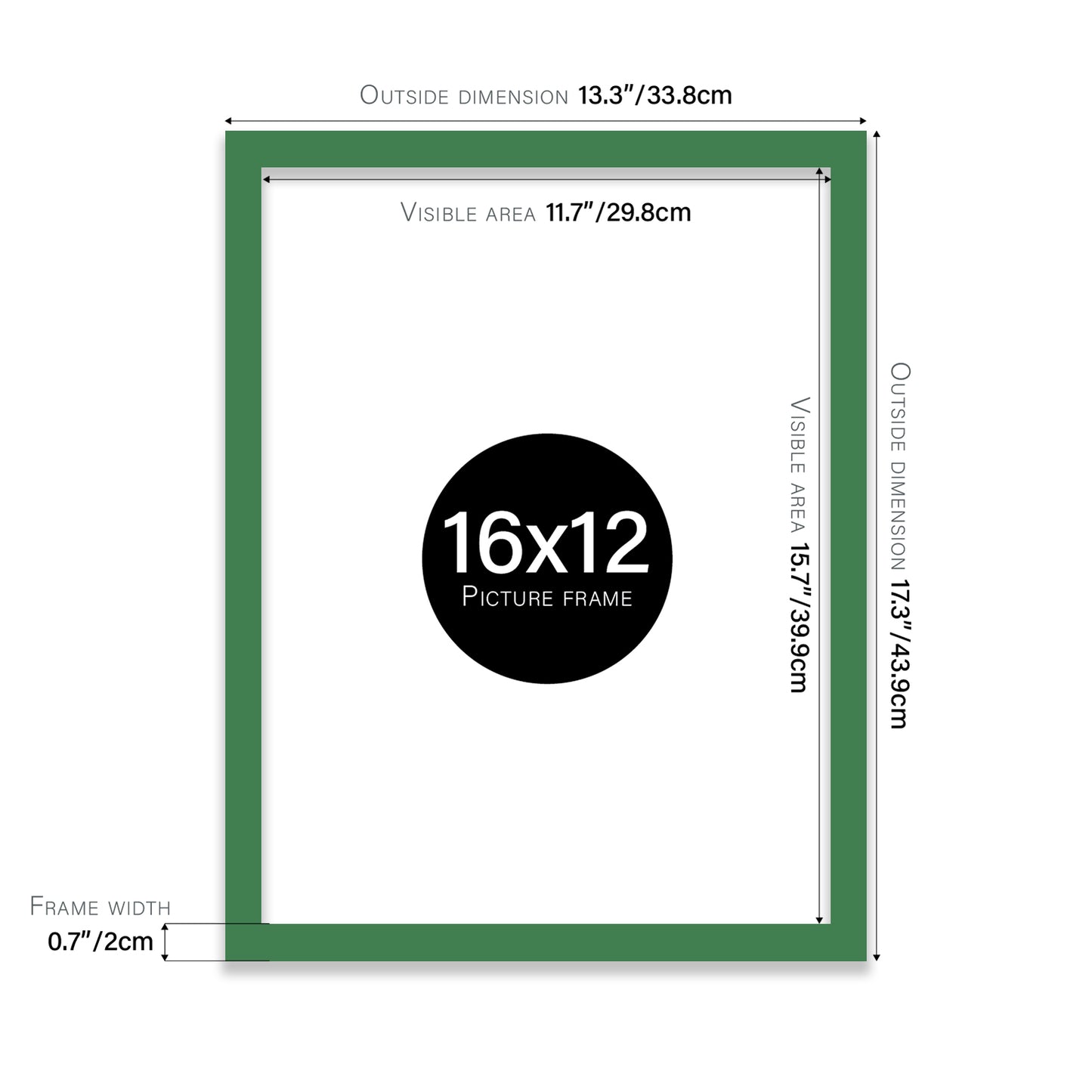 Green 16x12" wholesale picture frames