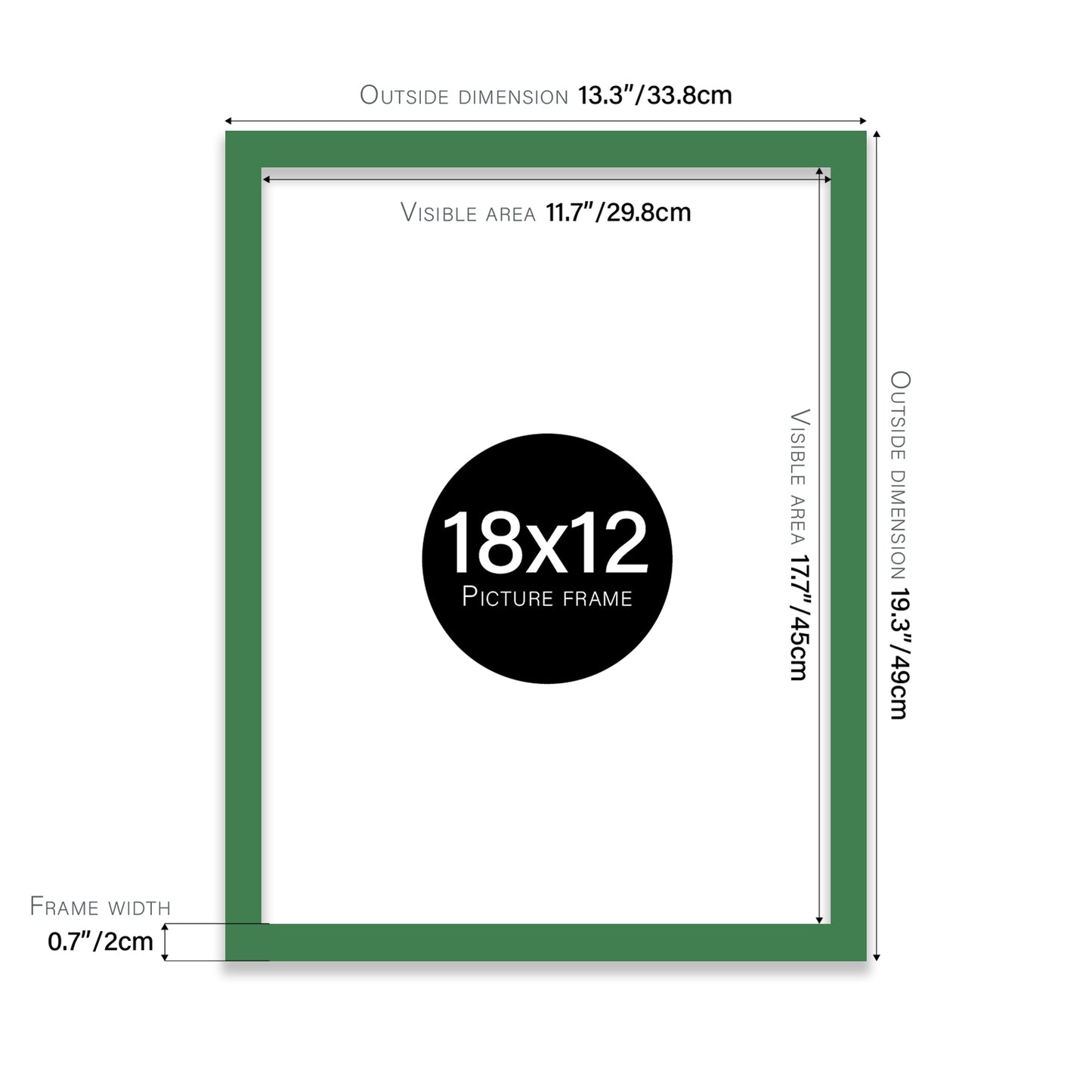 Green 18x12" Picture Frame b2b
