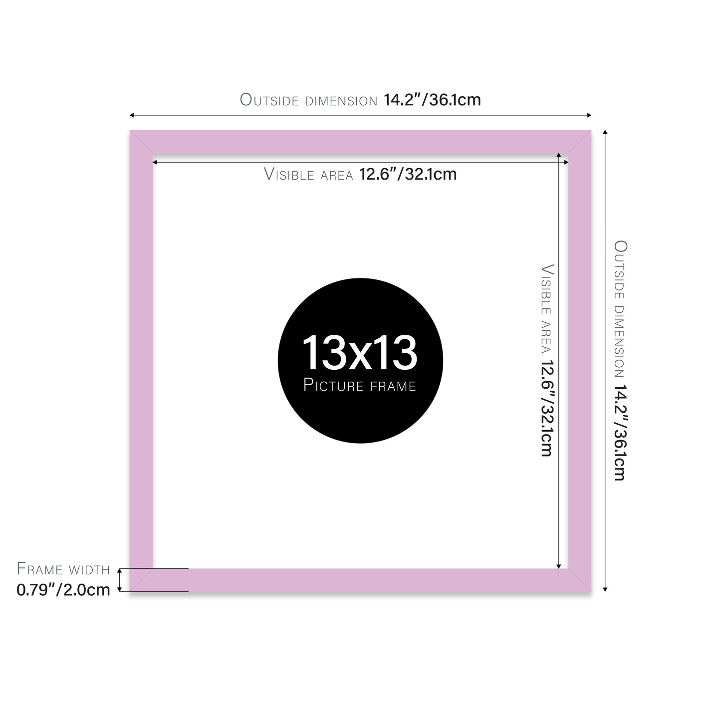 Lilac 13x13" Picture Frame b2b