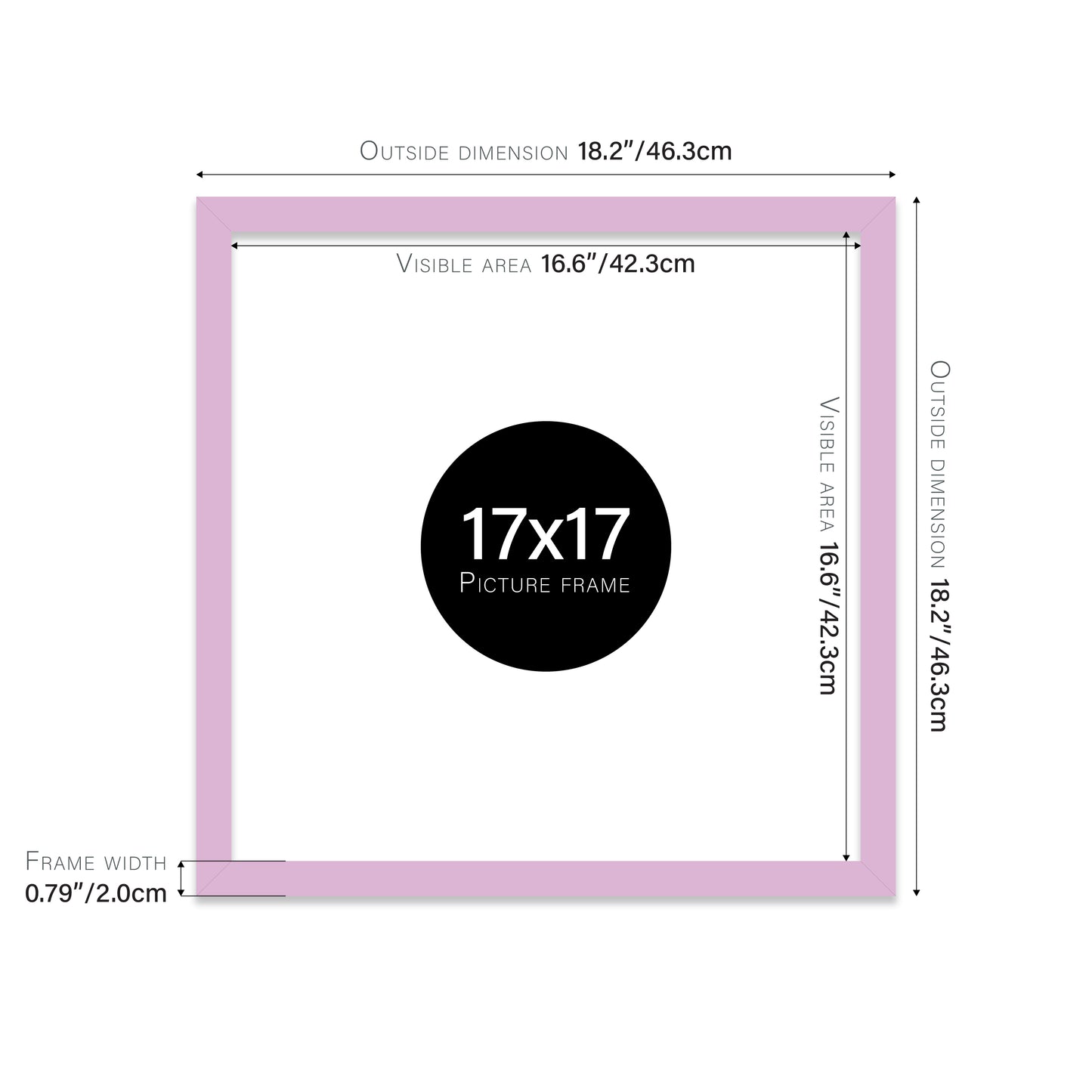 Lilac 17x17" certificate frame wholesale