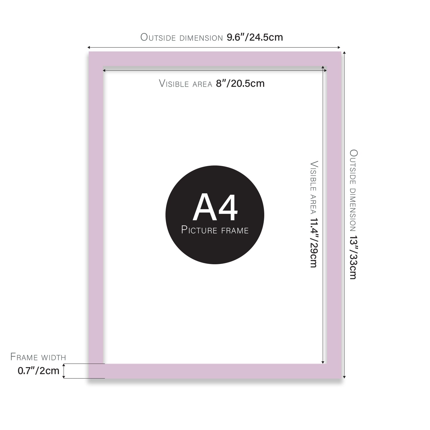 Lilac A4 certificate frame wholesale