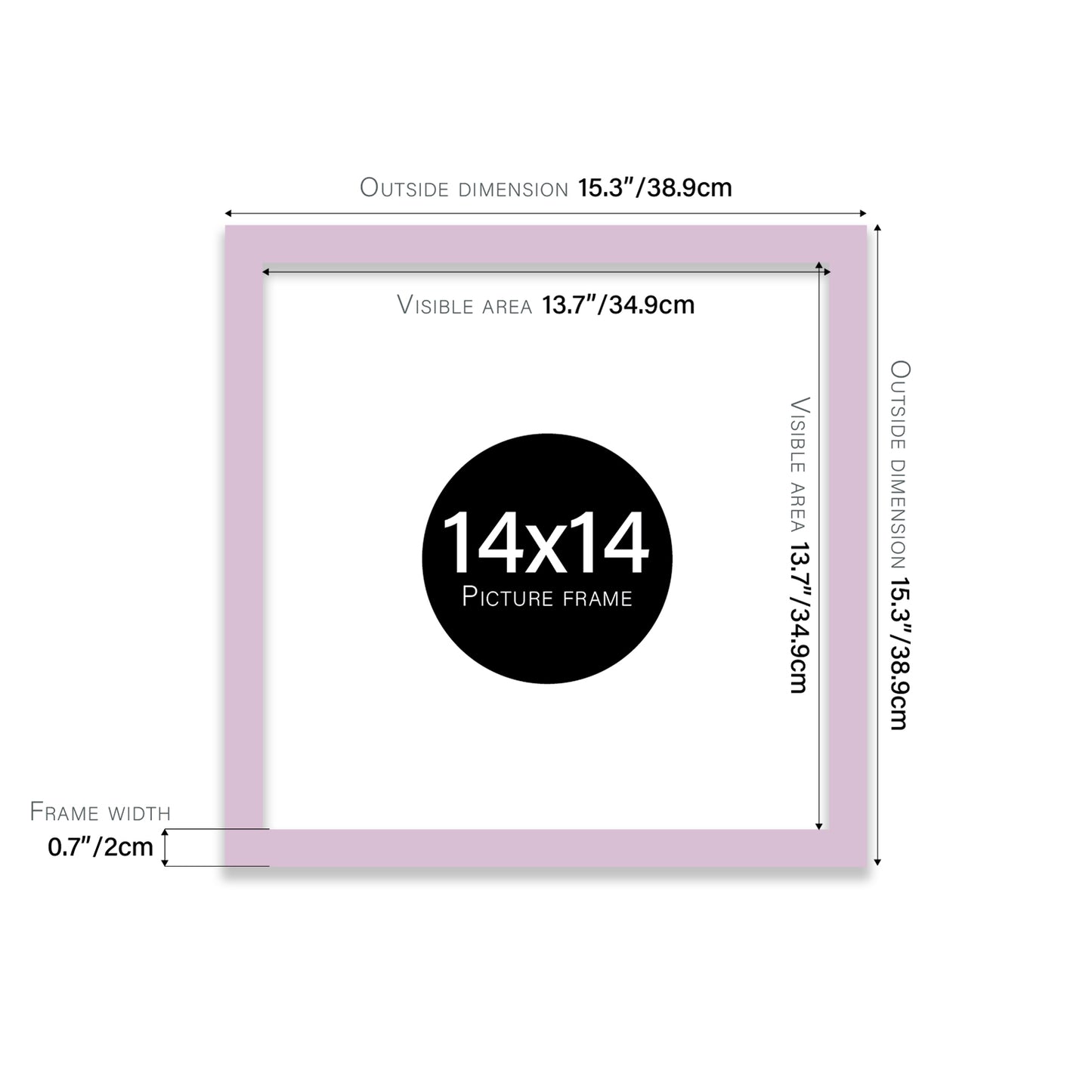 Lilac 14x14" bulk photo frames