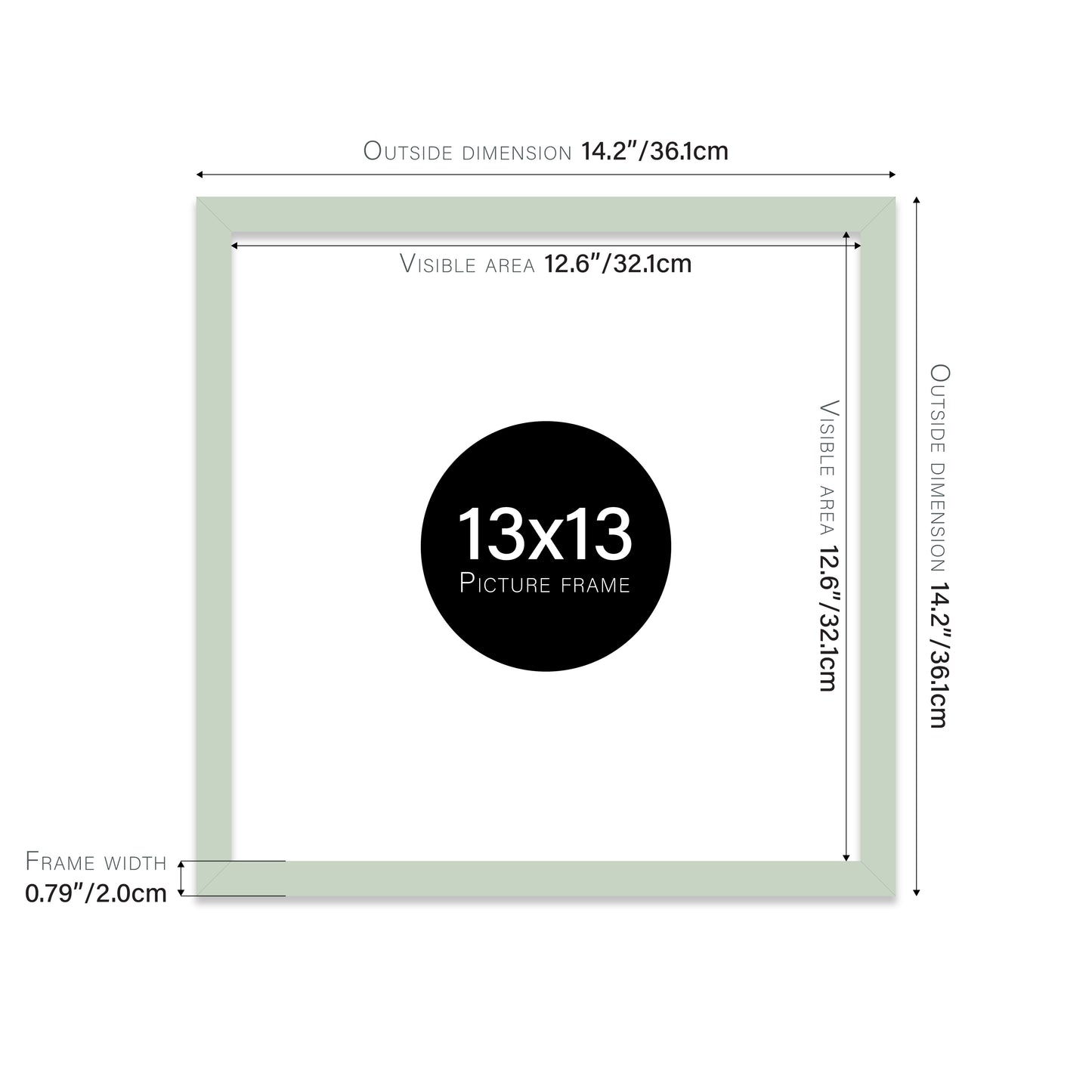 Mint 13x13" Picture Frame b2b