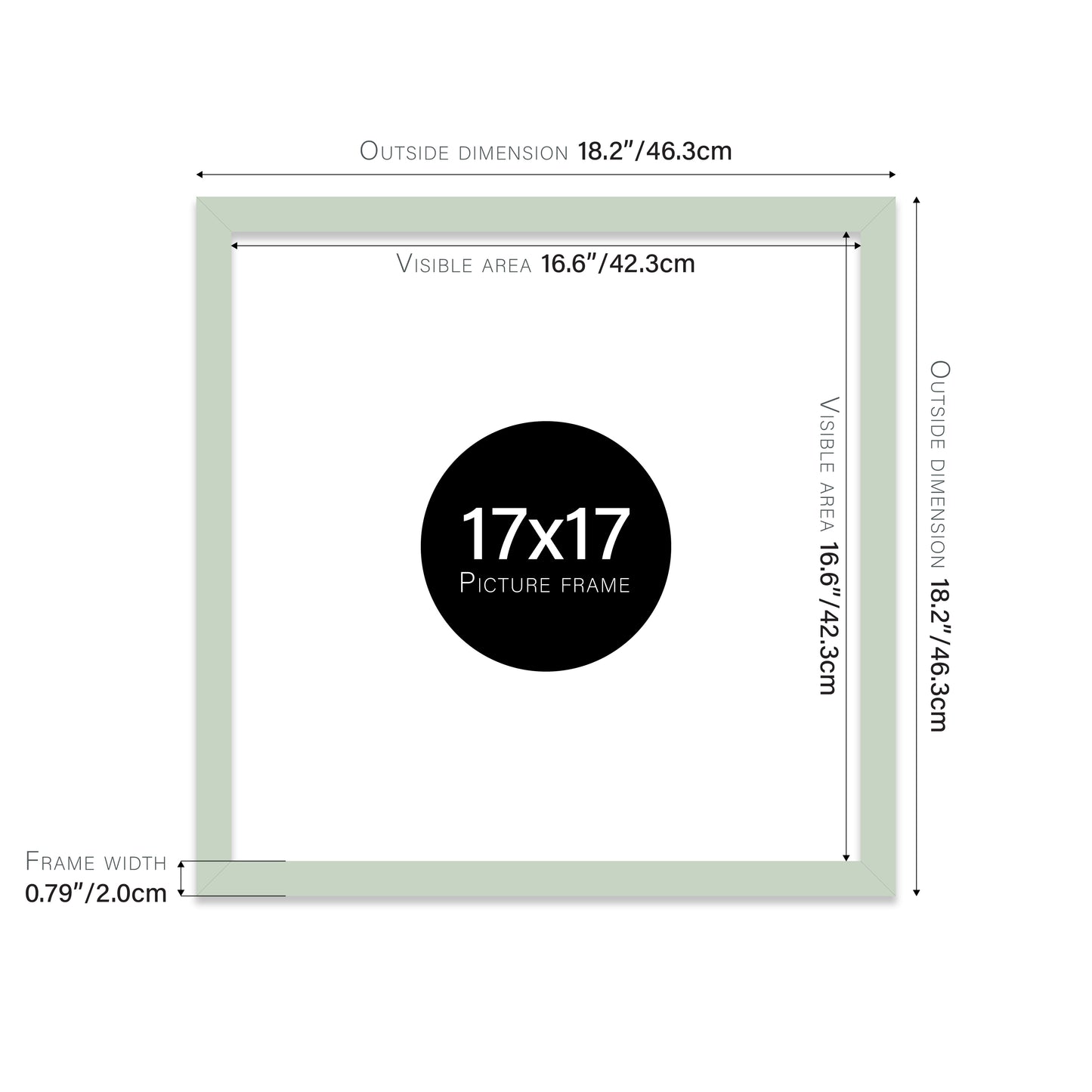 Mint 17x17" certificate frame wholesale