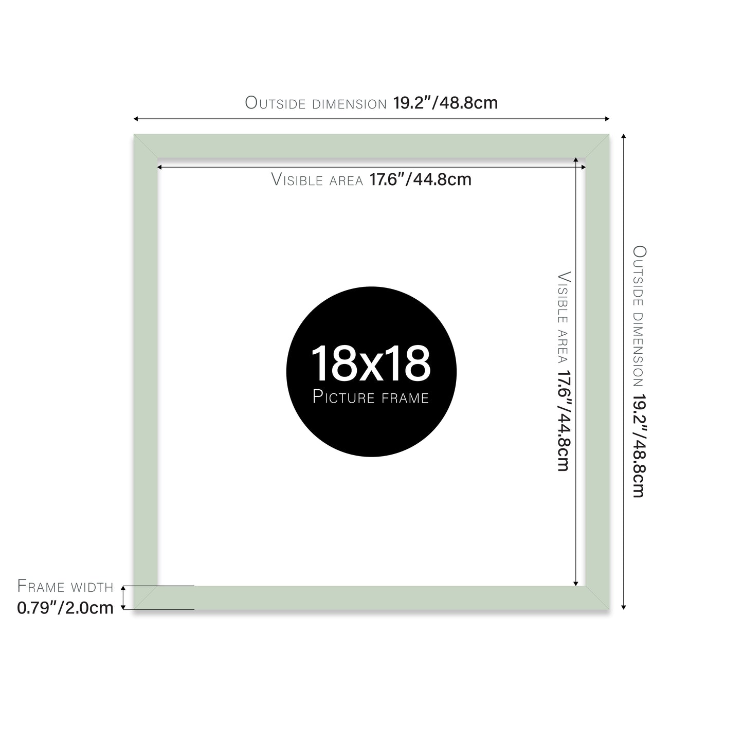 Mint 18x18" eco-friendly frame wholesale