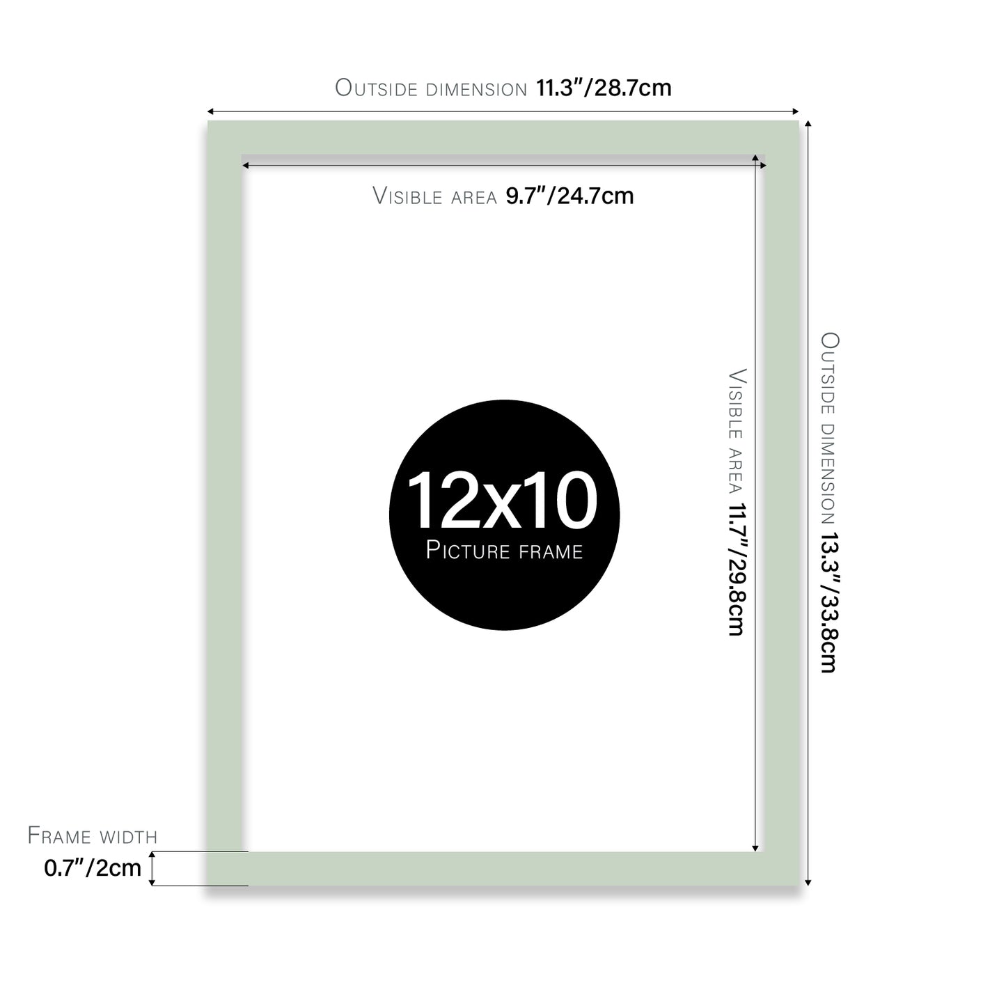 Mint 12x10" affordable wholesale frames for wall art