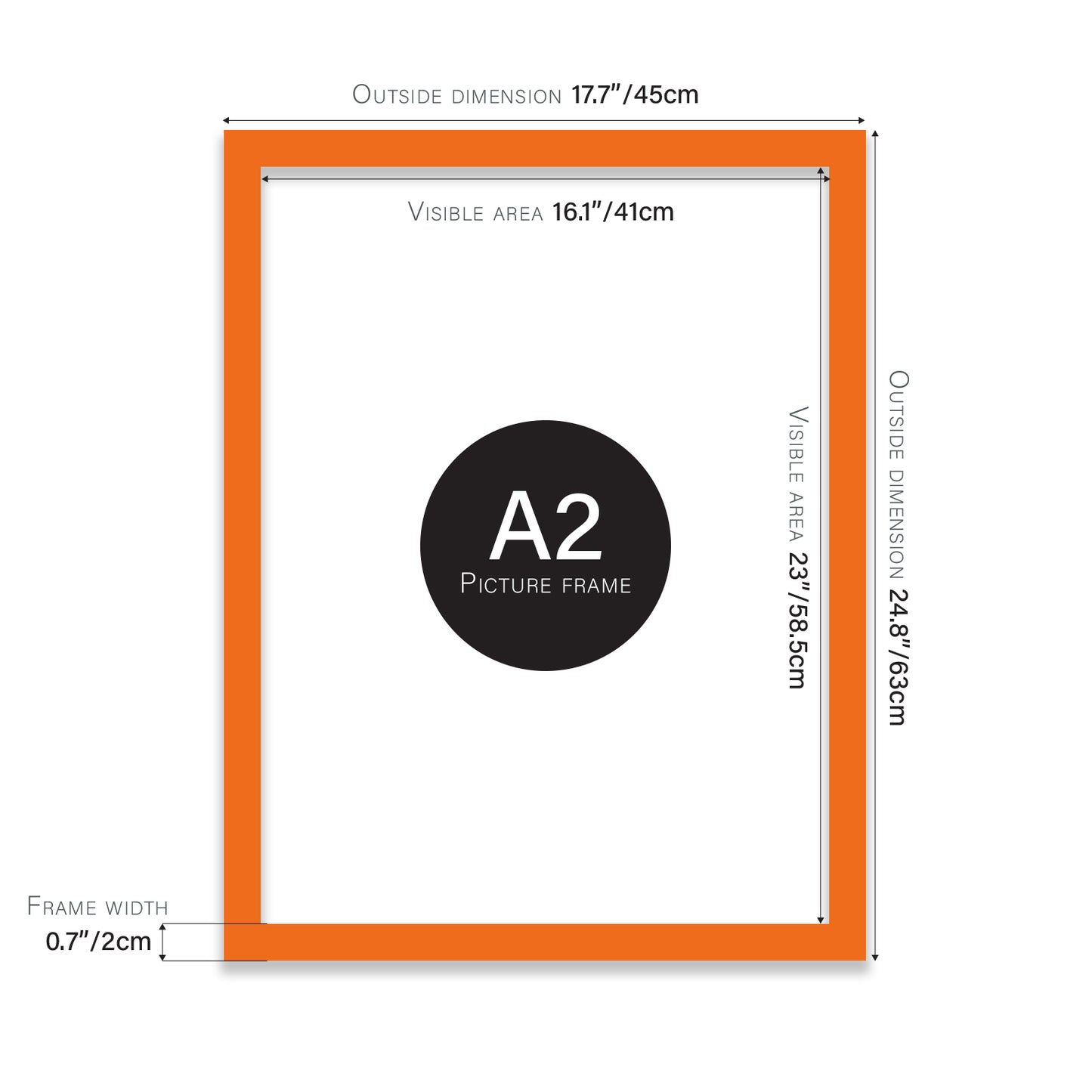Orange A2 Polcore frame bulk buy