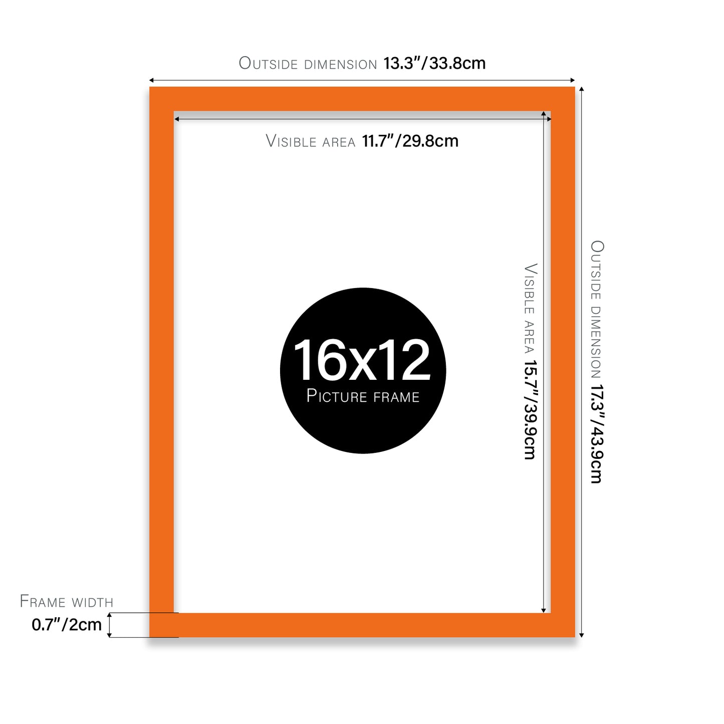 Orange 16x12" wholesale picture frames
