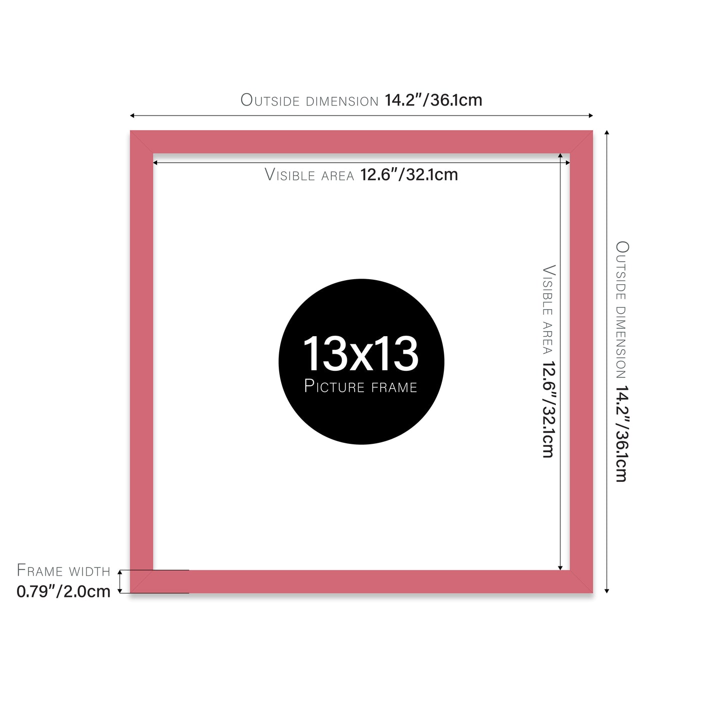 Pink 13x13" Picture Frame b2b