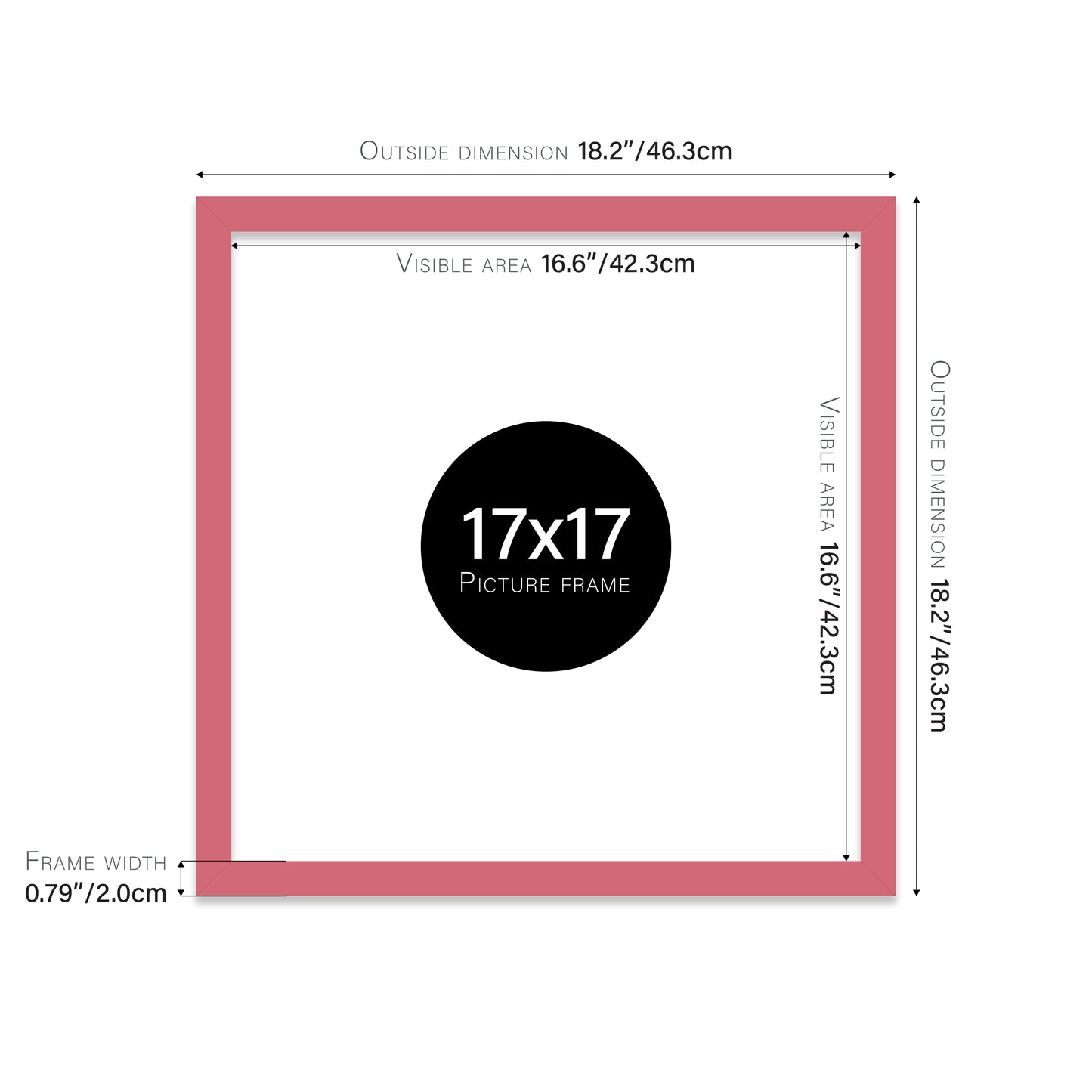 Pink 17x17" certificate frame wholesale