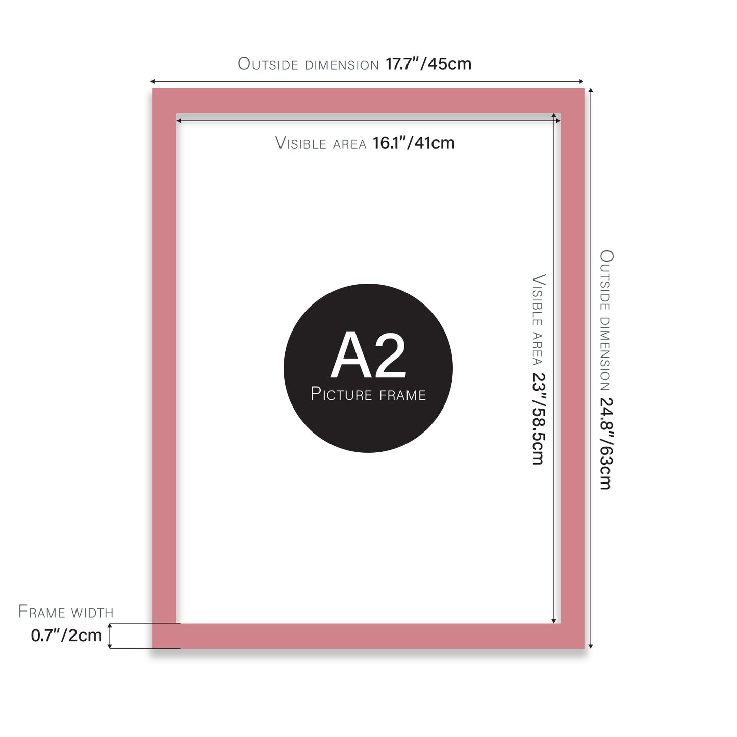 Pink A2 Polcore frame bulk buy