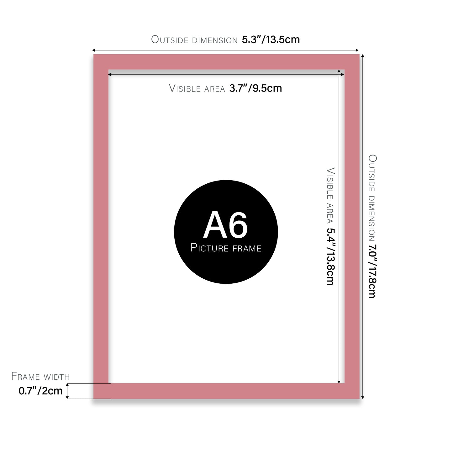 Pink A6 Picture Frame b2b