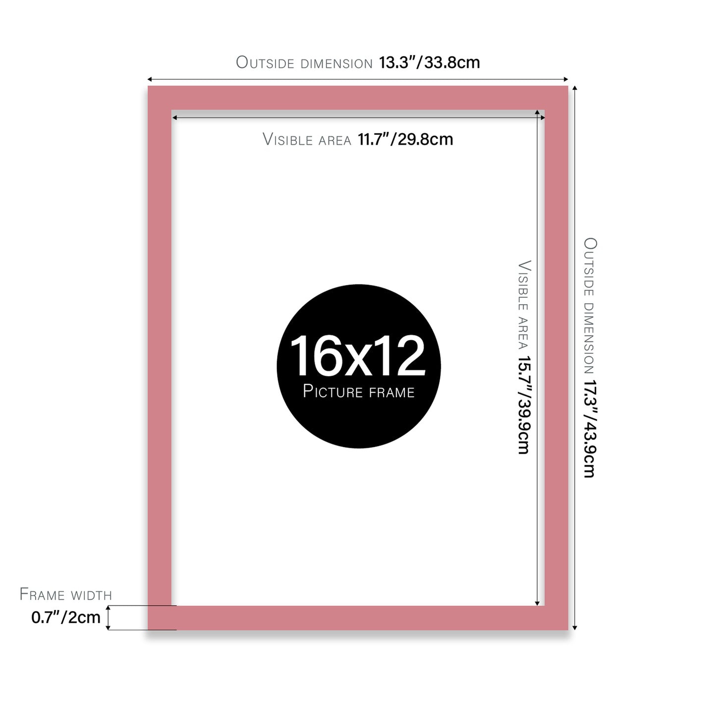 Pink 16x12" wholesale picture frames