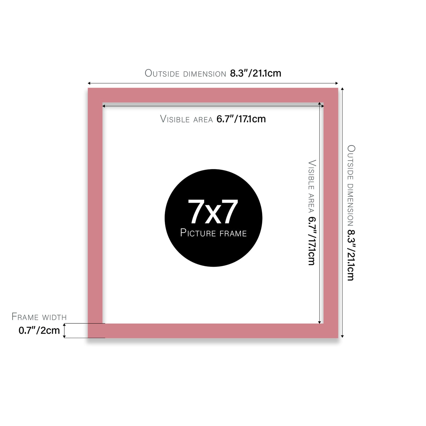 Pink 7x7" bulk frames for resale