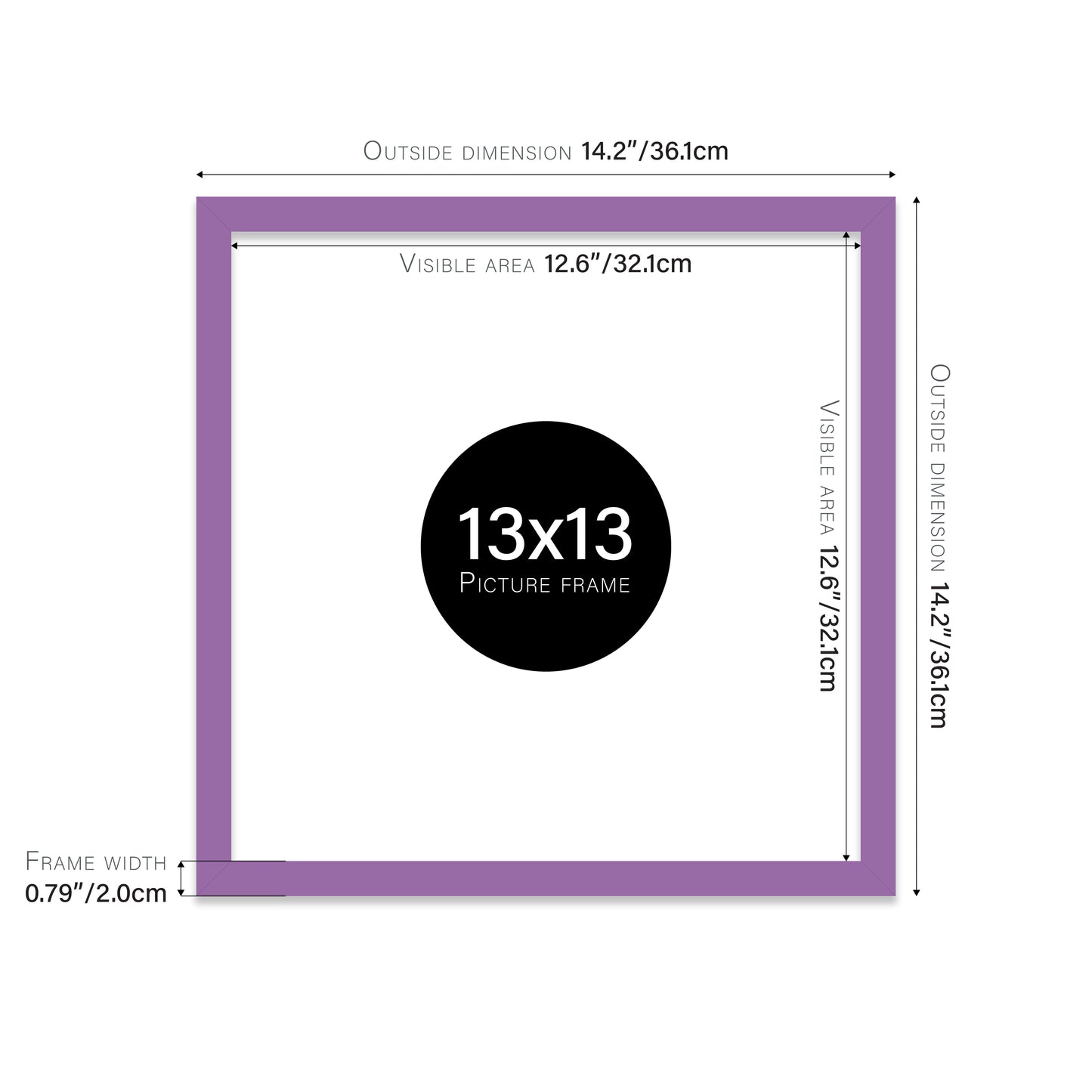 Purple 13x13" Picture Frame b2b