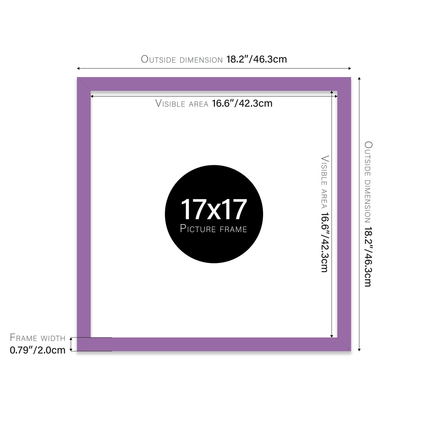 Purple 17x17" certificate frame wholesale