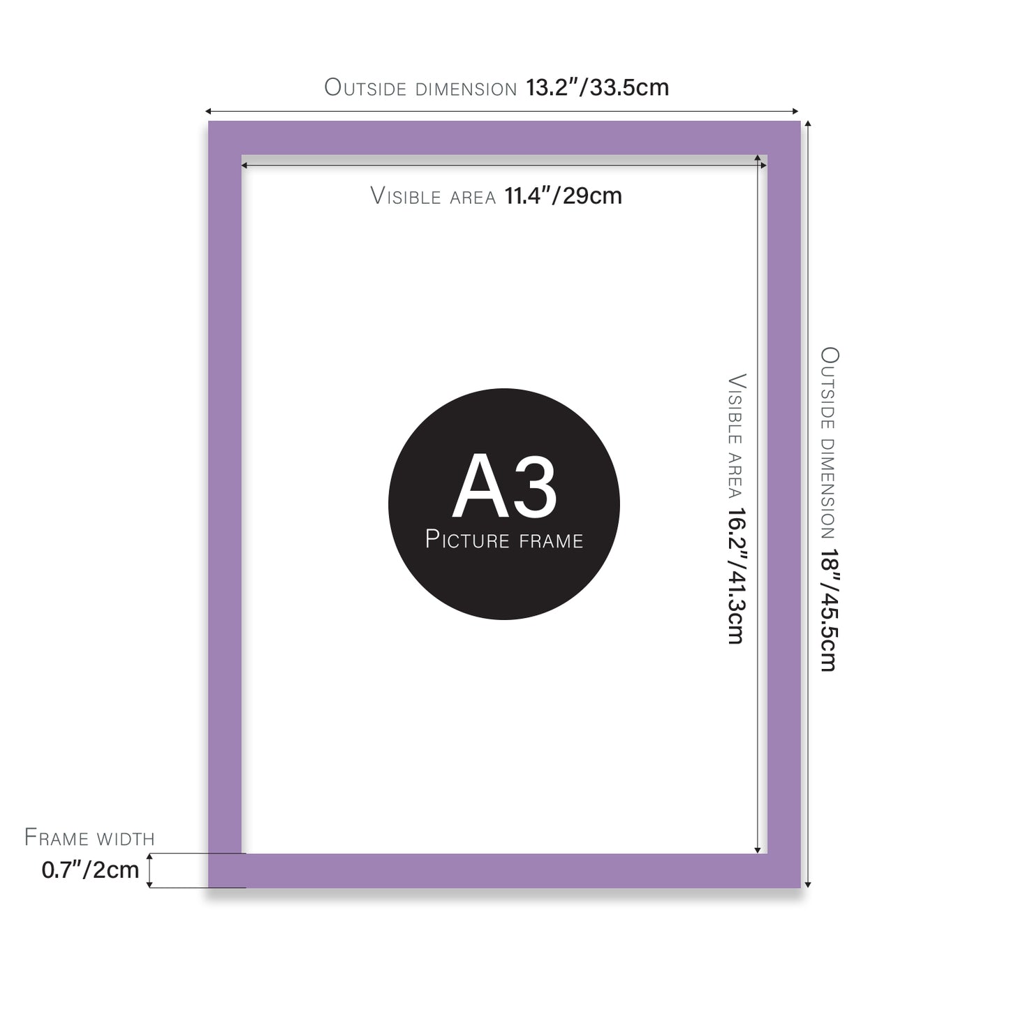 Purple A3 eco-friendly frame wholesale