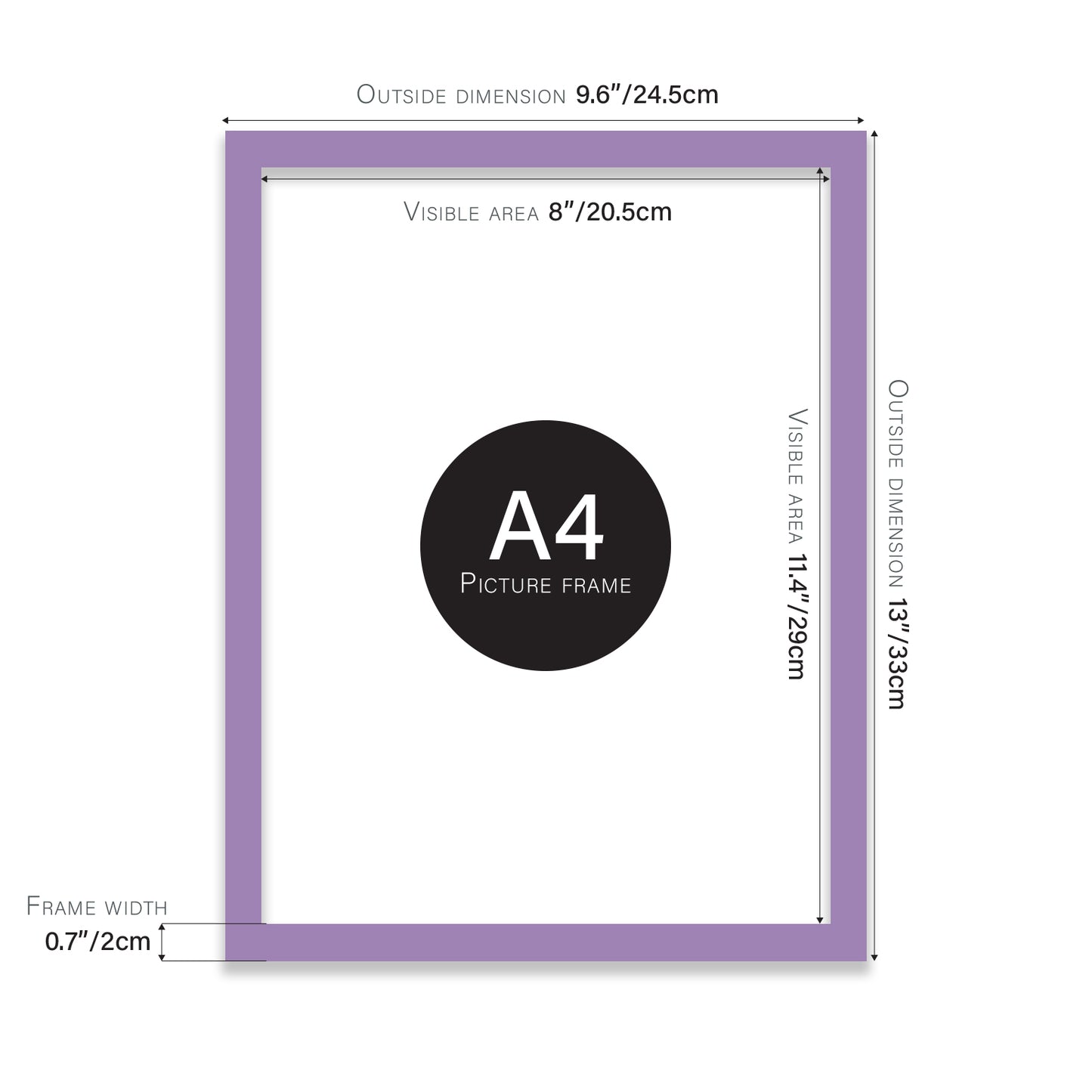 Purple A4 certificate frame wholesale