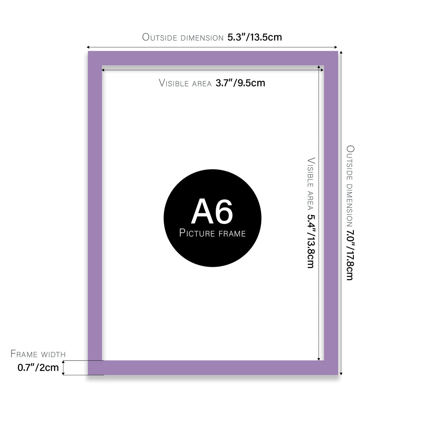 Purple A6 Picture Frame b2b