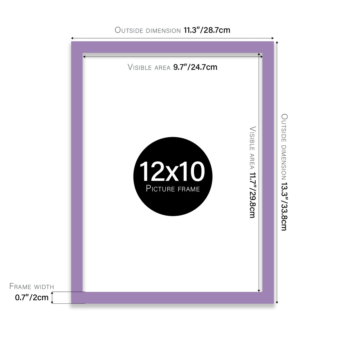 Purple 12x10" affordable wholesale frames for wall art