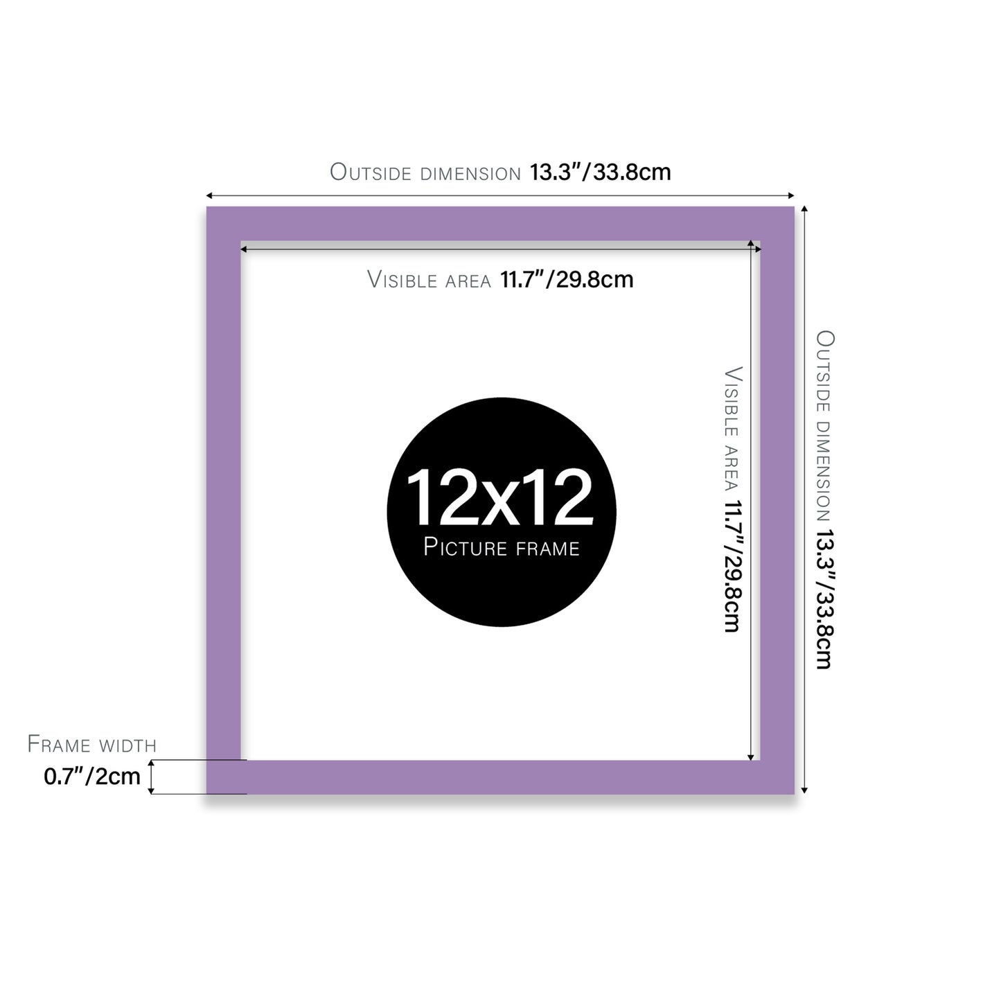 Purple 12x12" wholesale picture frames
