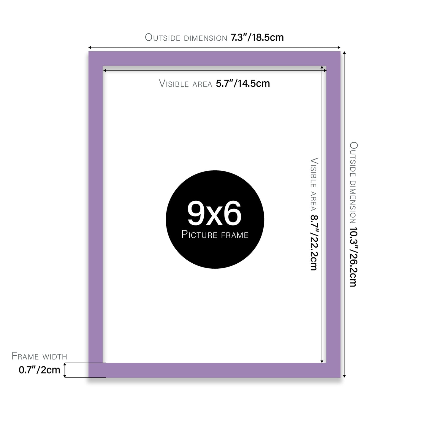 Purple 9x6" frame trade supplier