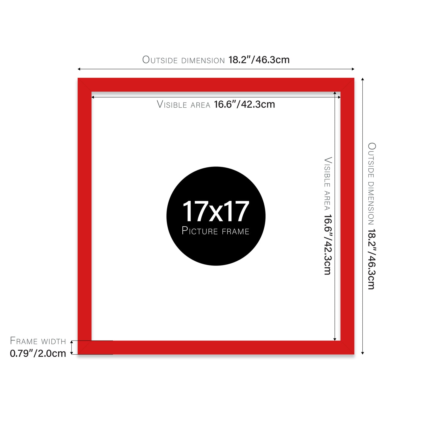 Red 17x17" certificate frame wholesale