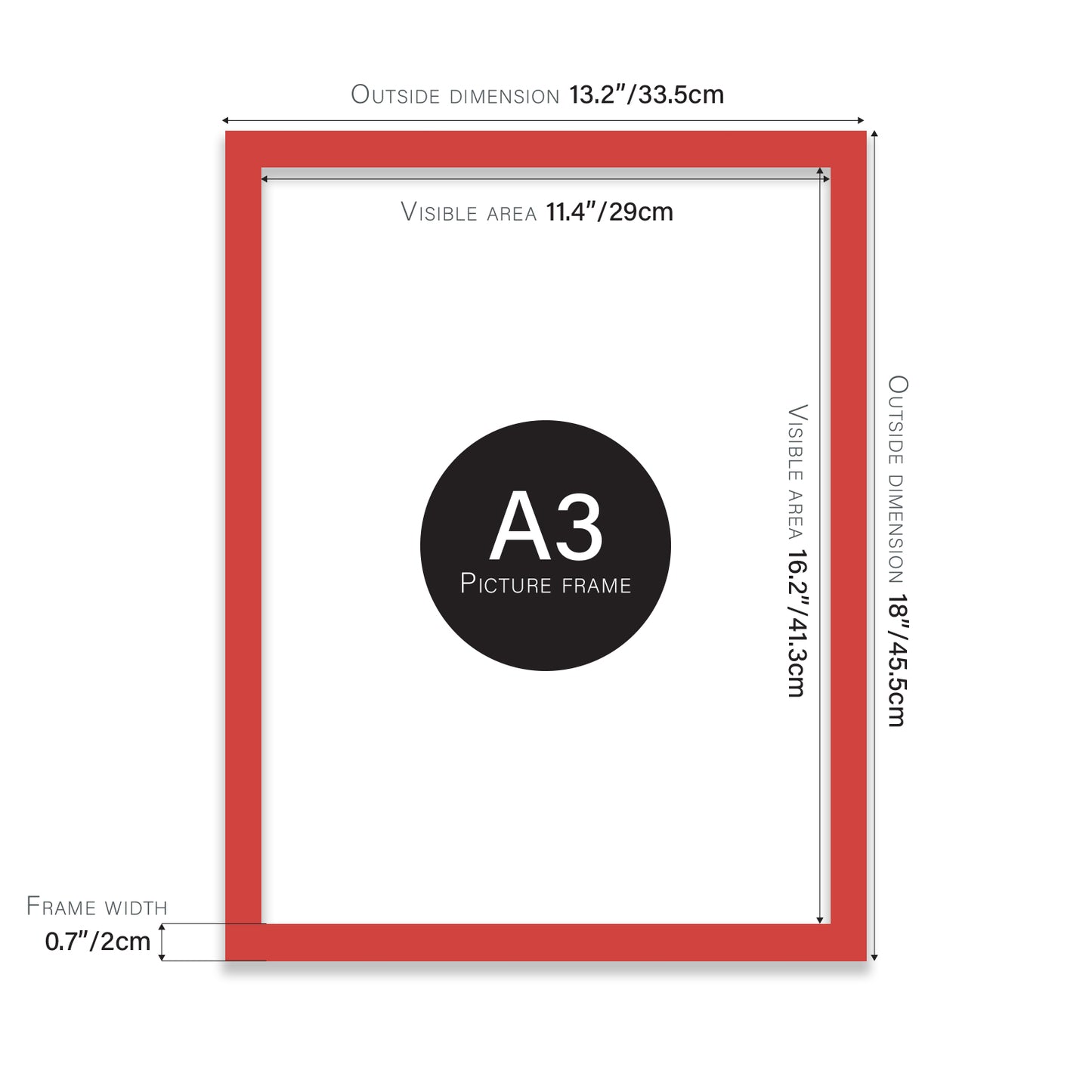 Red A3 eco-friendly frame wholesale