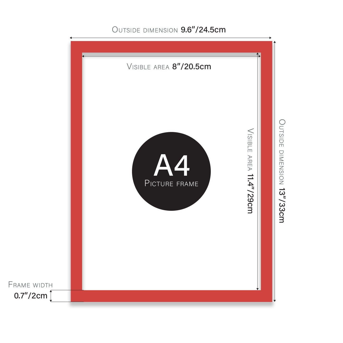 Red A4 certificate frame wholesale