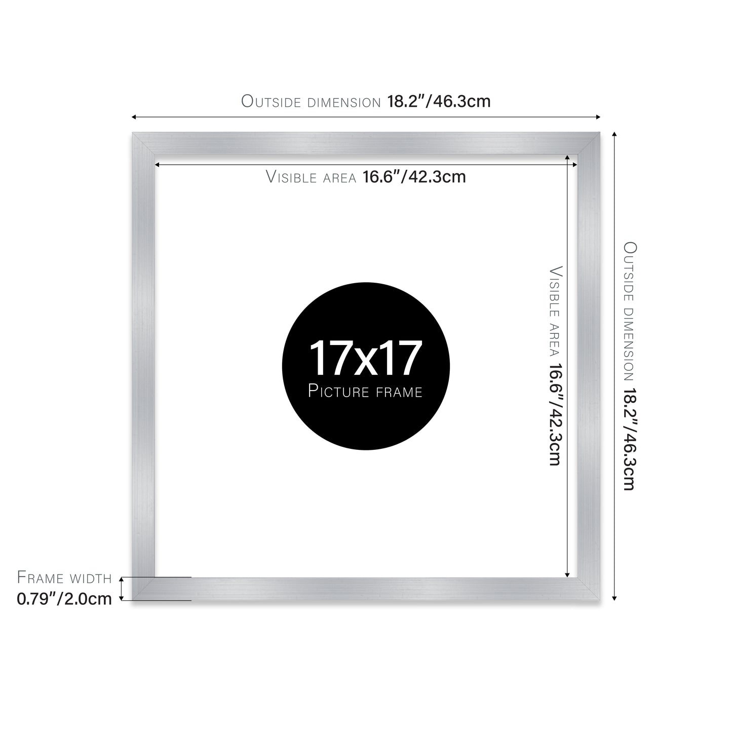 Silver 17x17" certificate frame wholesale