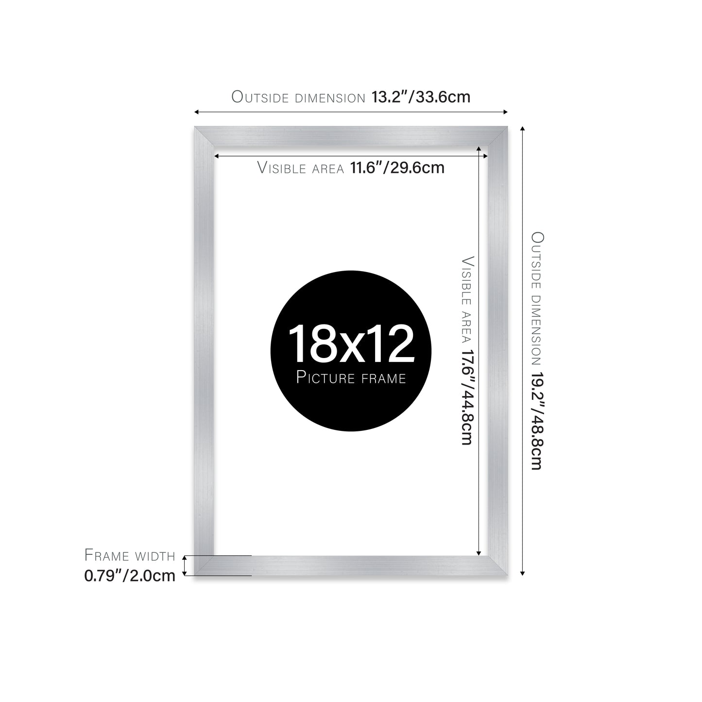 Silver 18x12" Picture Frame b2b
