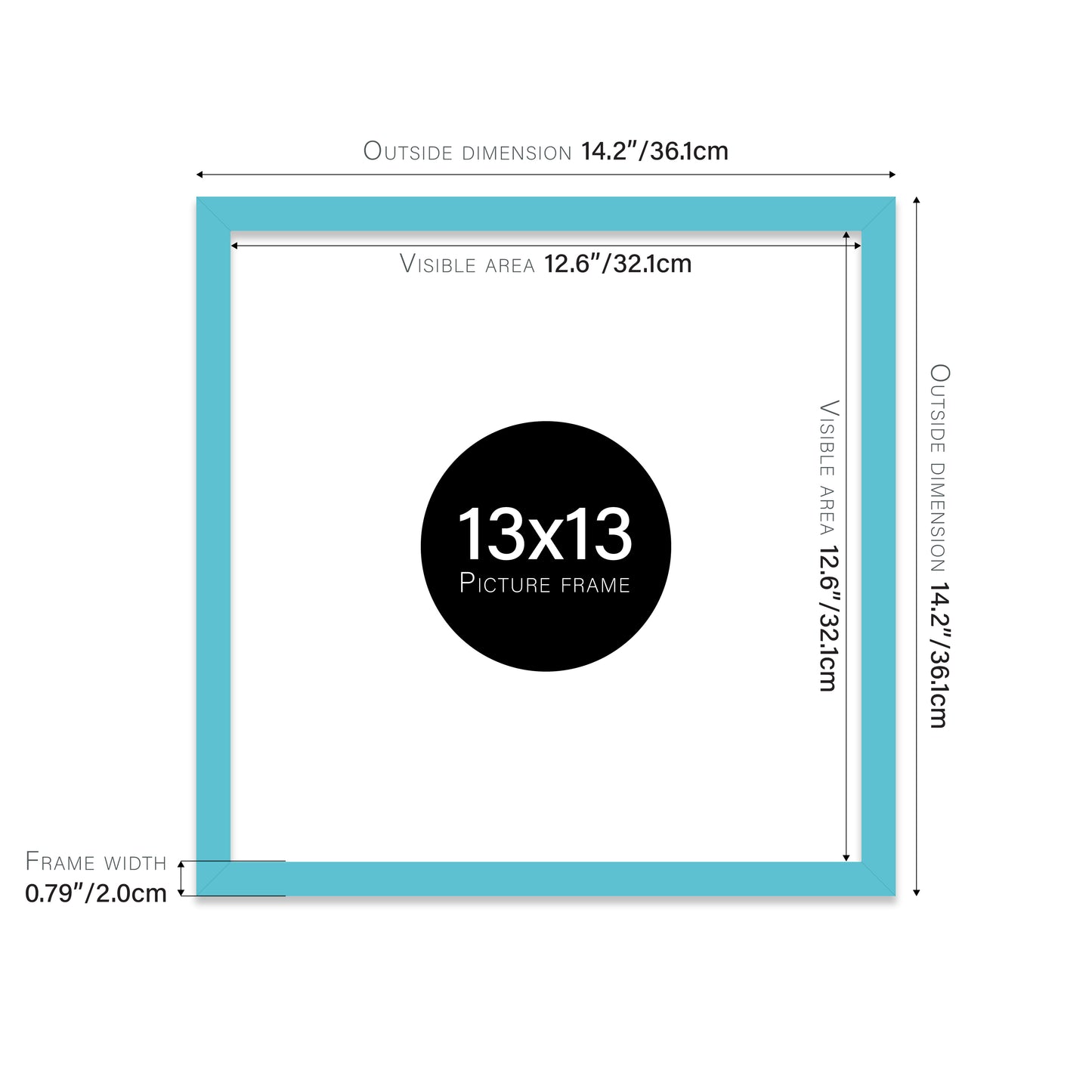 Turquoise 13x13" Picture Frame b2b