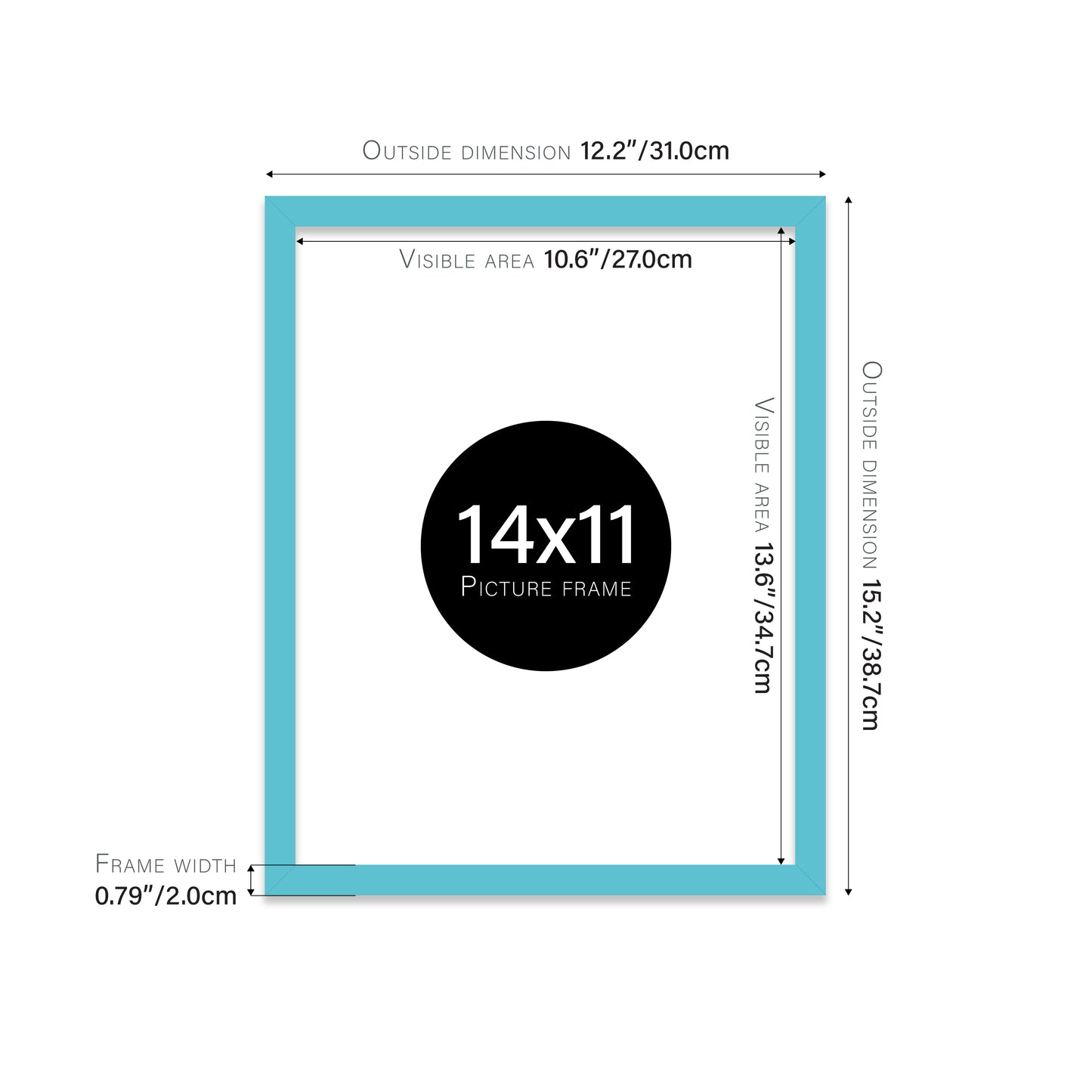 Turquoise 14x11" trade photo frame distributor UK