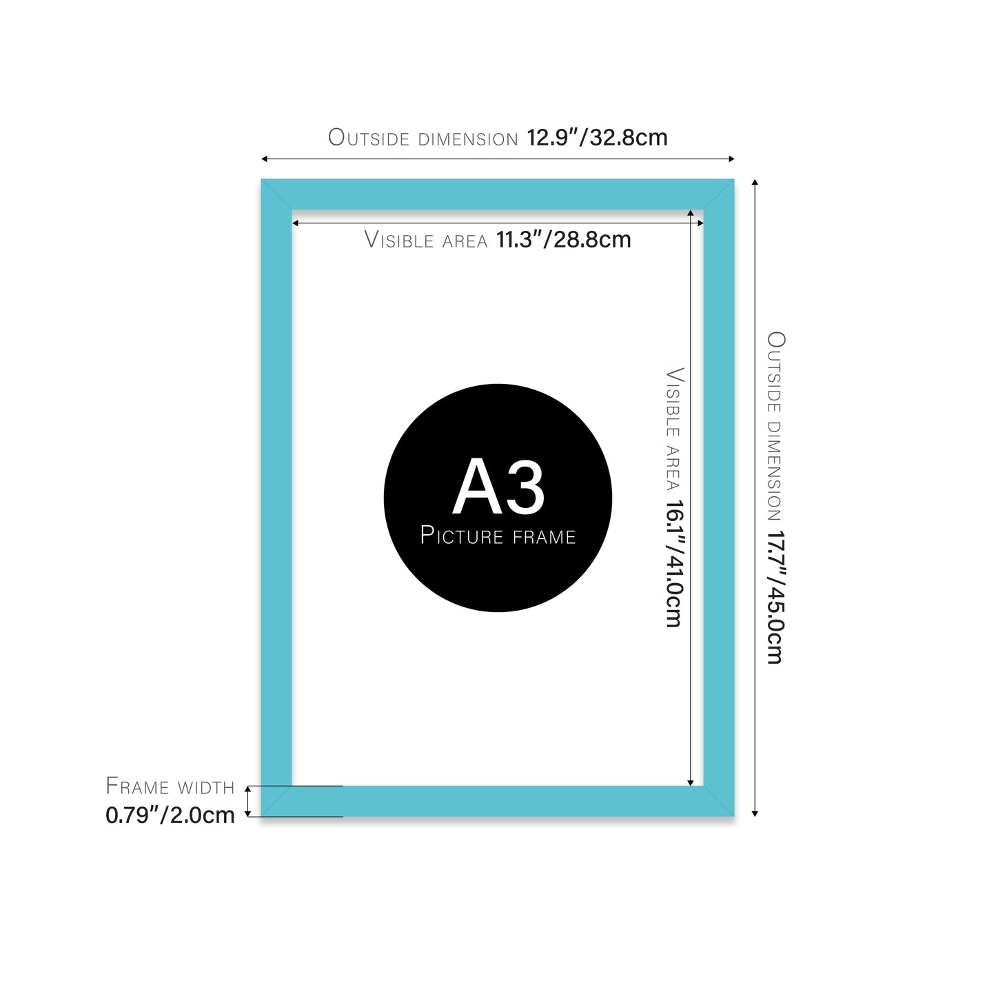 Turquoise A3 eco-friendly frame wholesale