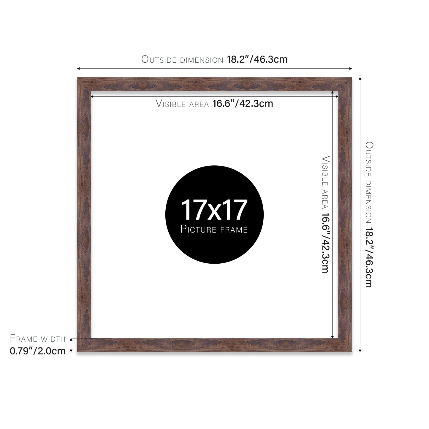 Walnut 17x17" certificate frame wholesale