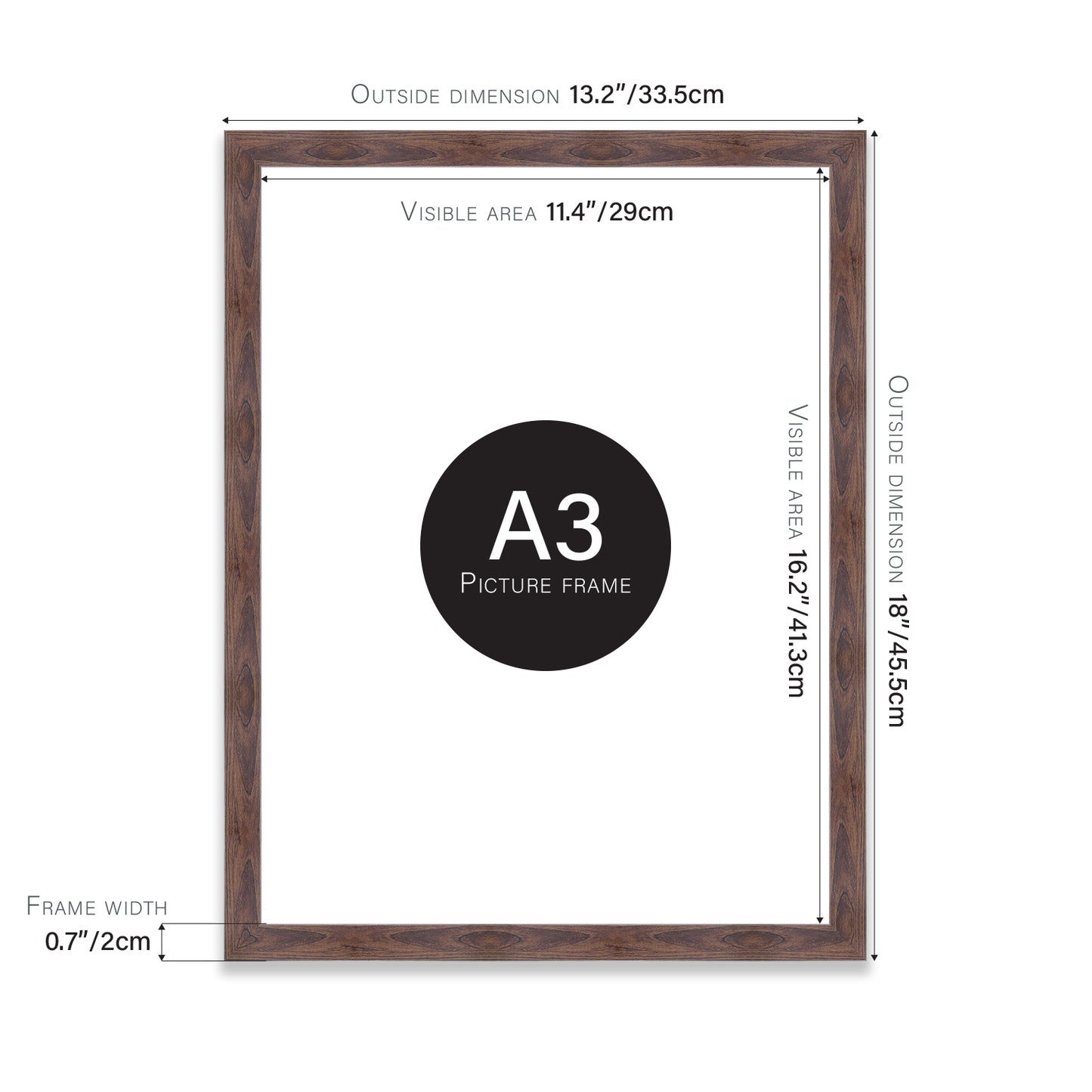 Walnut A3 eco-friendly frame wholesale