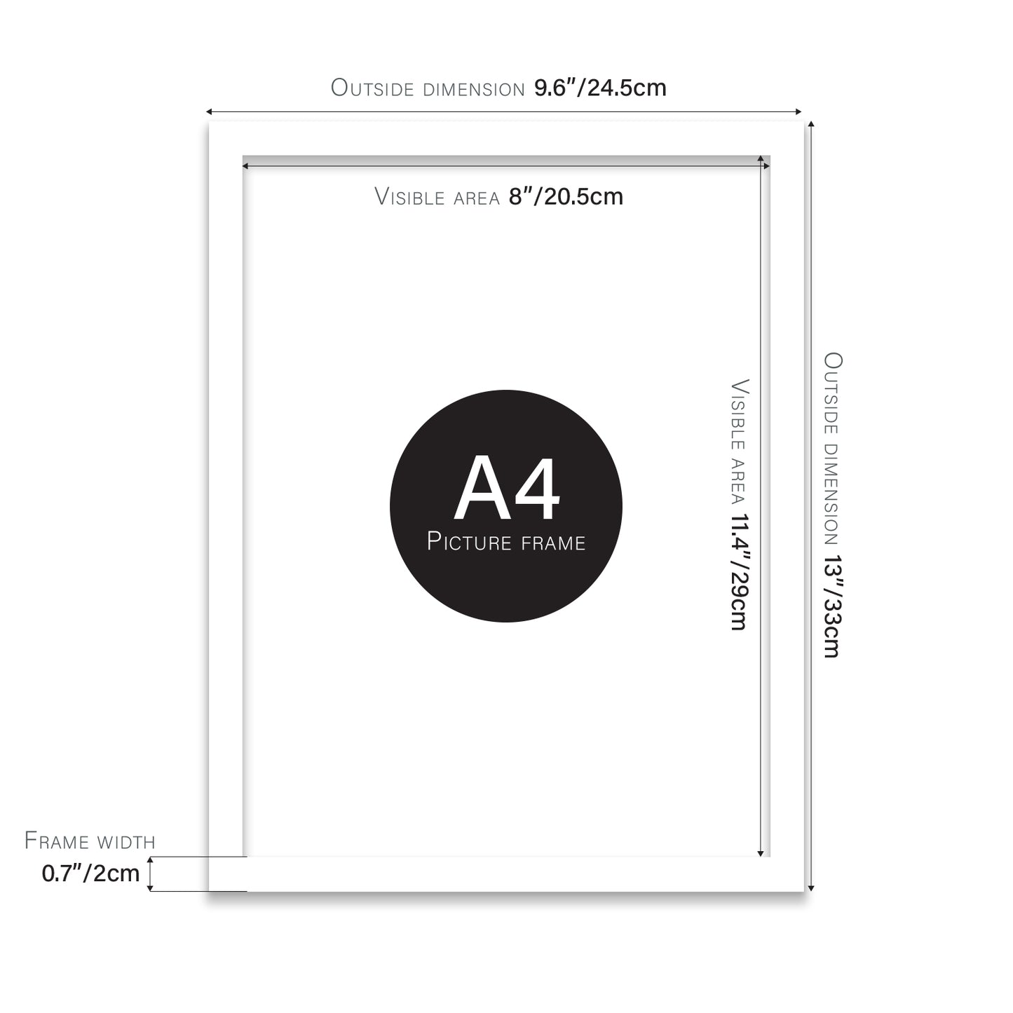 White A4 certificate frame wholesale
