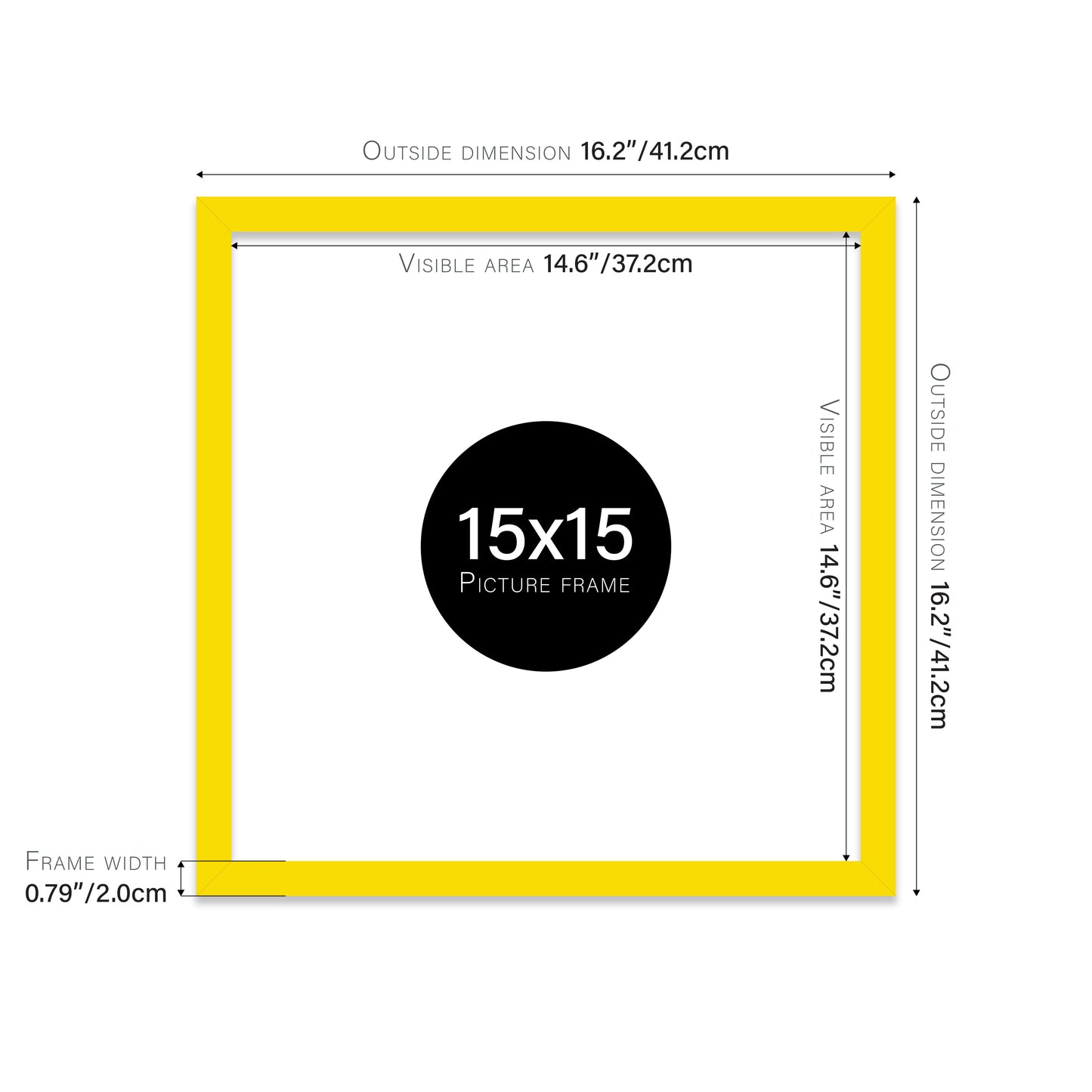 Yellow 15x15" Picture Frame b2b