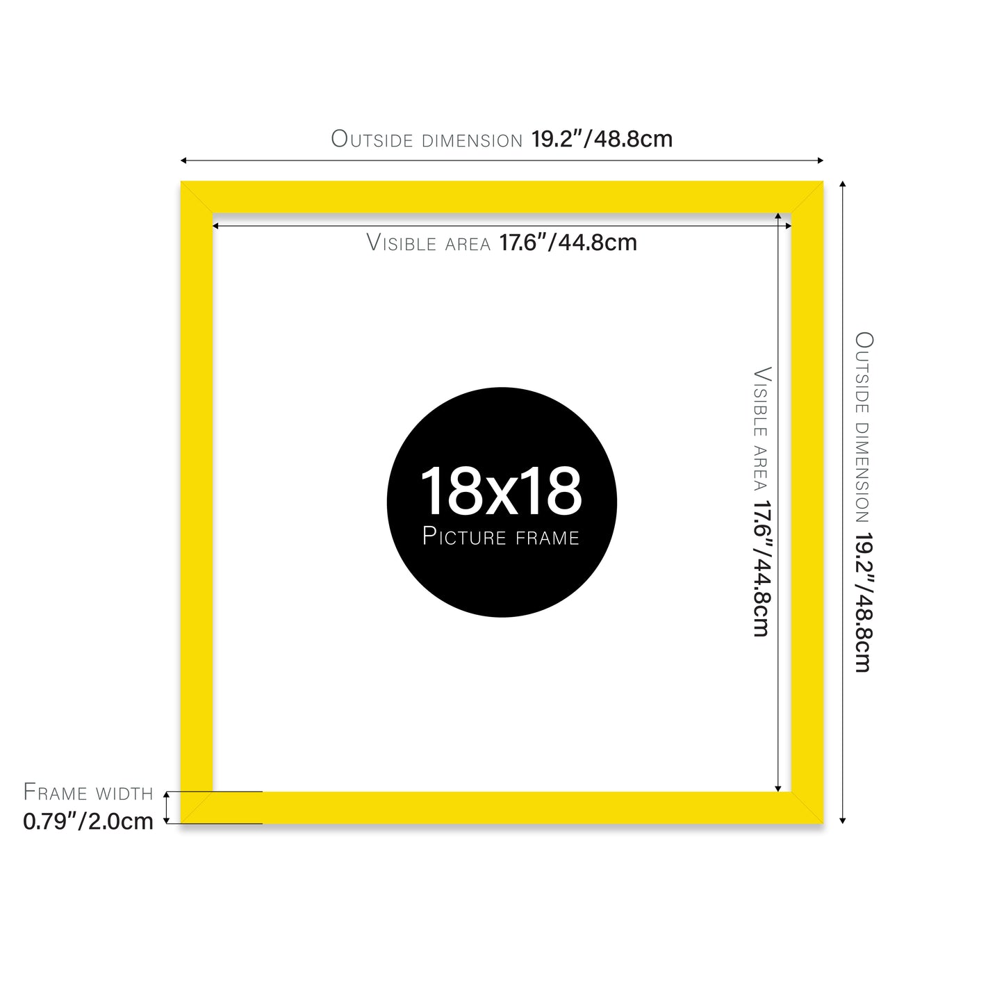 Yellow 18x18" eco-friendly frame wholesale