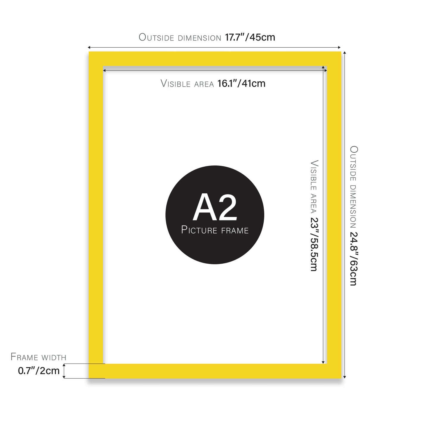 Yellow A2 Polcore frame bulk buy
