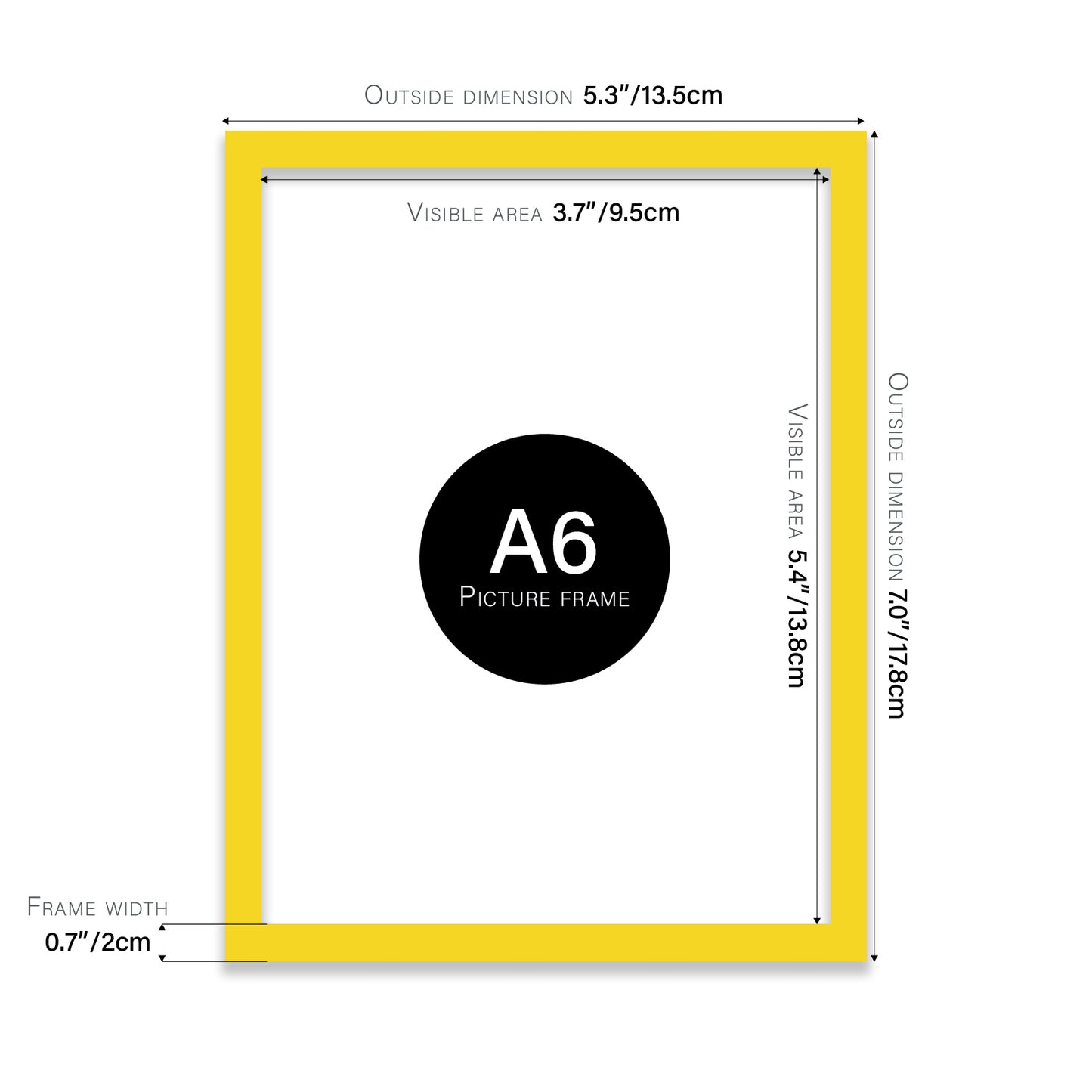 Yellow A6 Picture Frame b2b