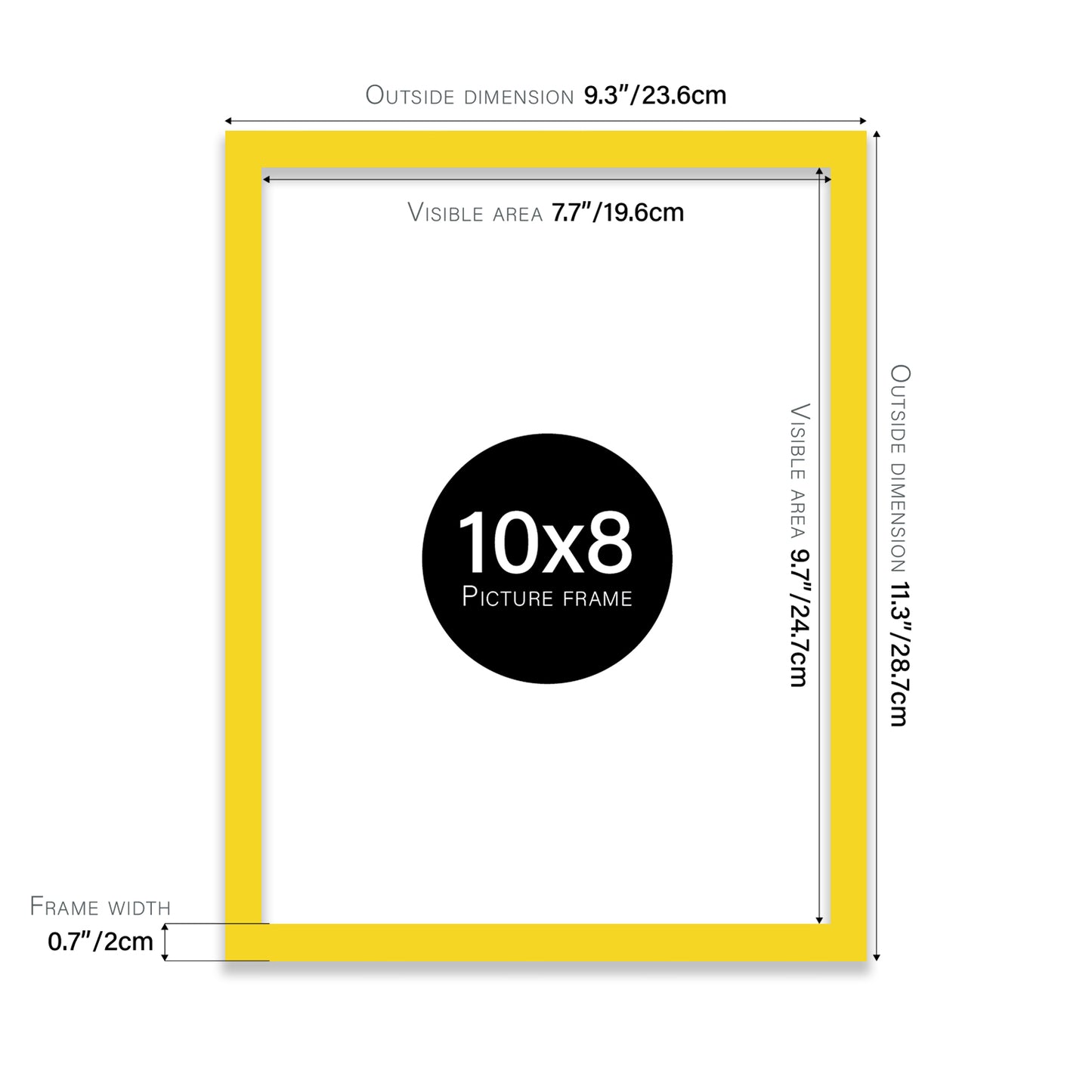 Yellow 10x8" bulk frames for resale