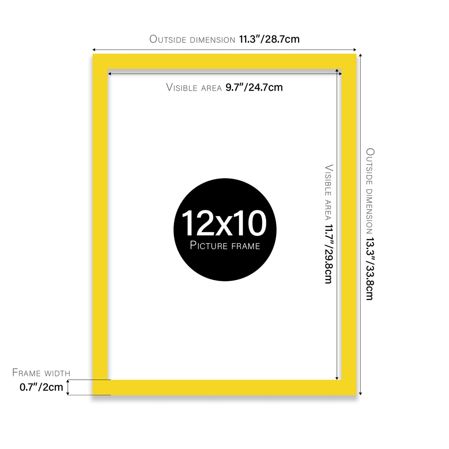 Yellow 12x10" affordable wholesale frames for wall art