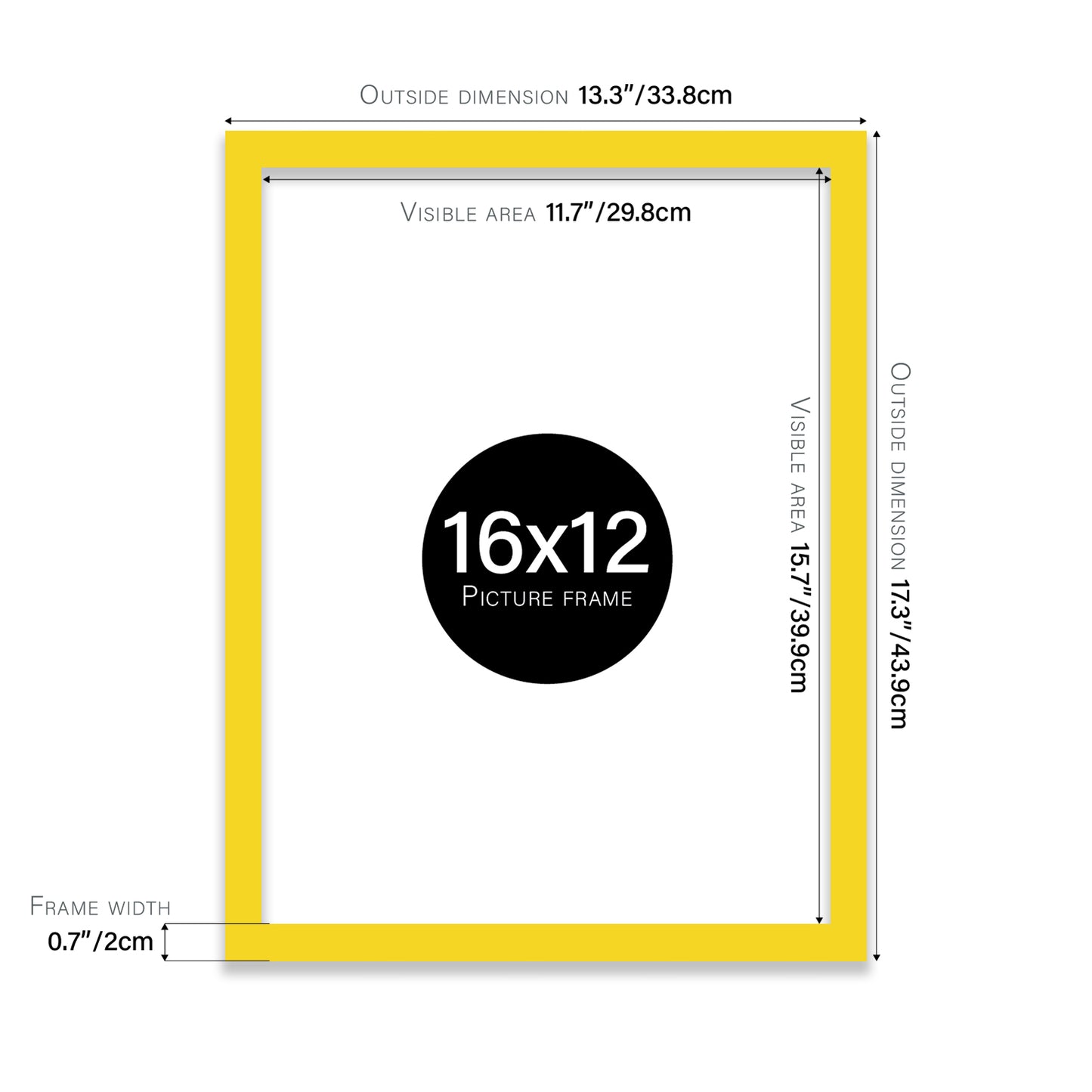 Yellow 16x12" wholesale picture frames
